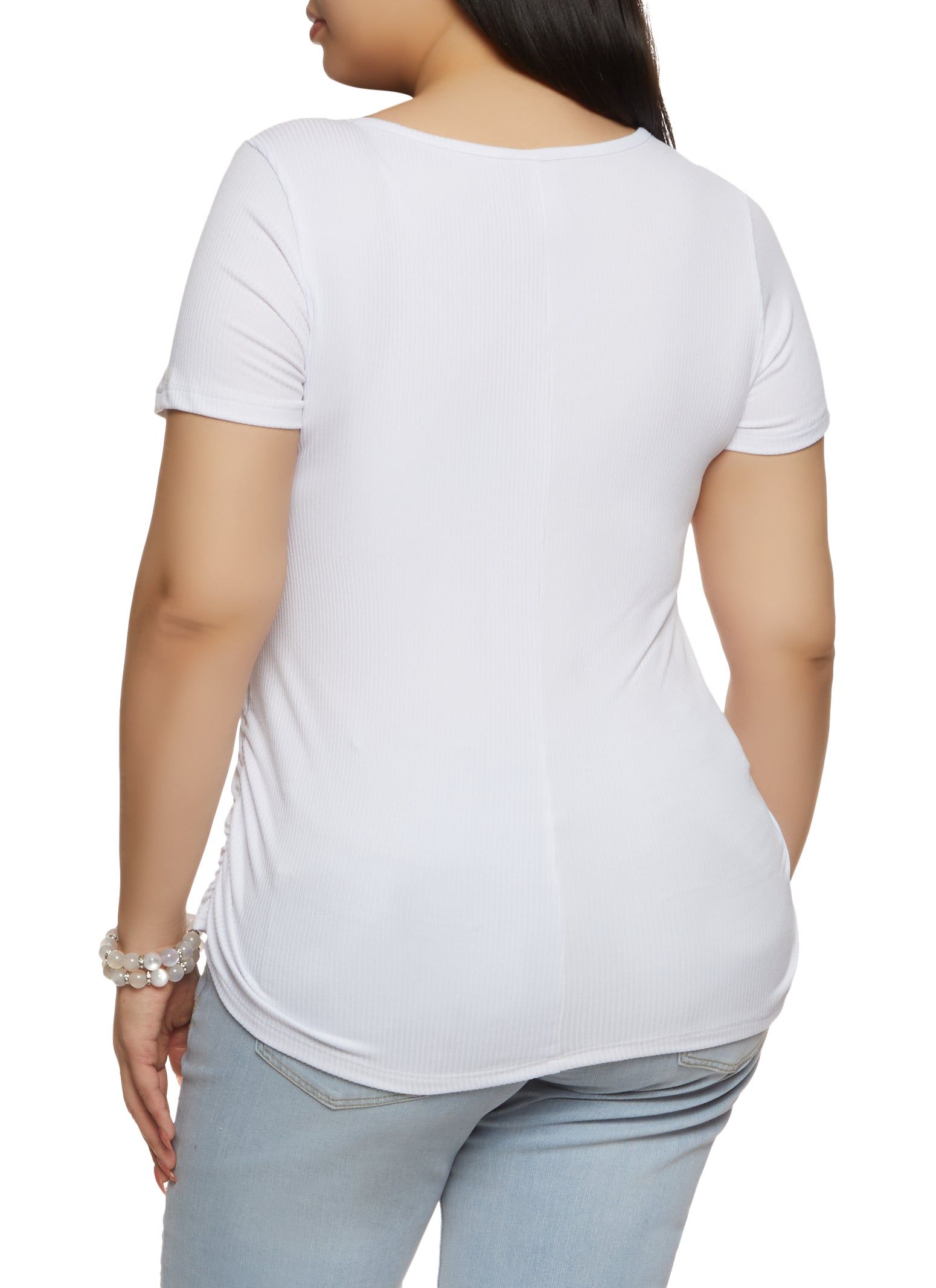 Plus Size Thou Shall Not Disturb Me Rhinestone Embossed Tee sold by Rainbow product image thumbnail 2