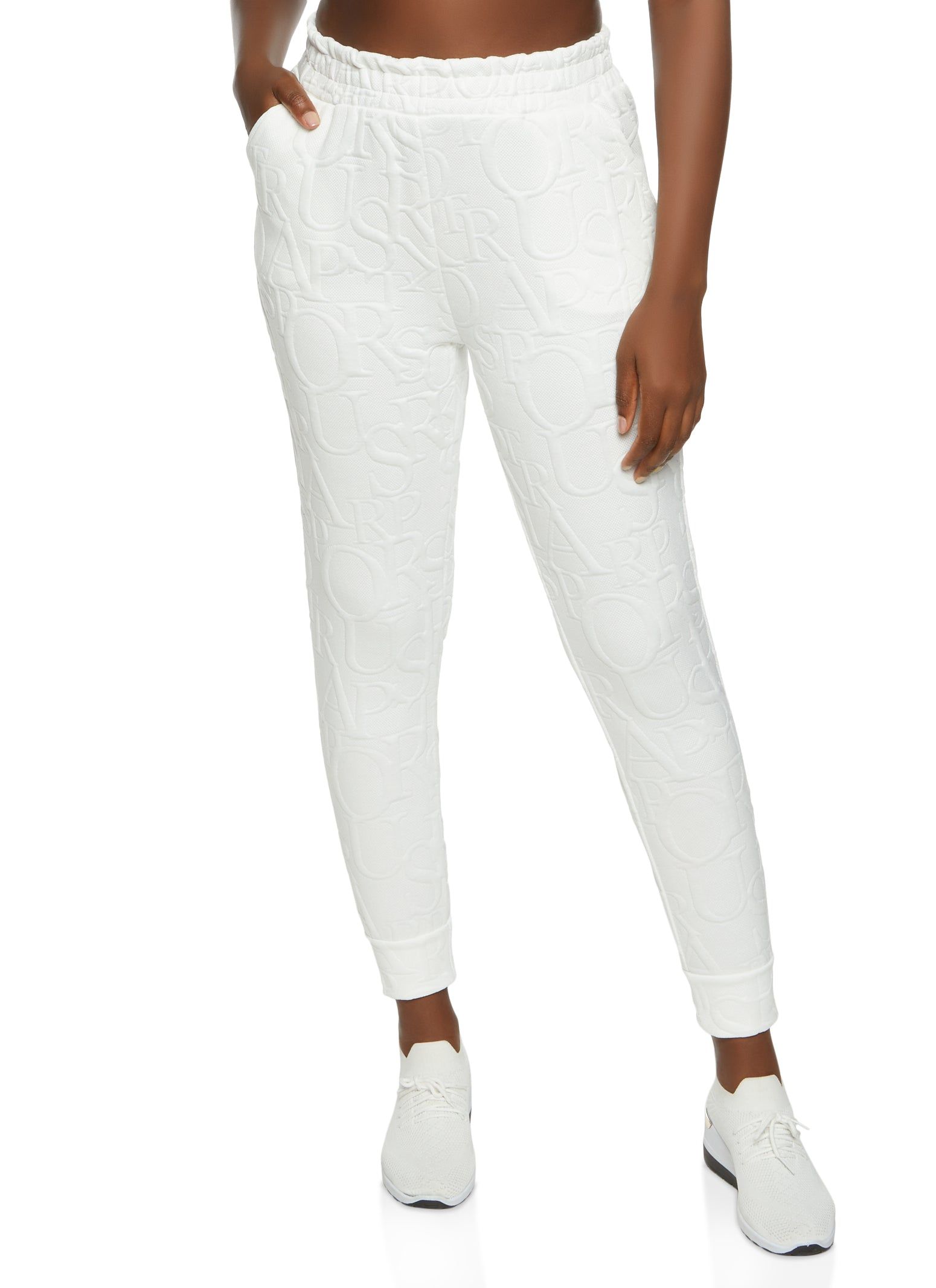 Embossed Joggers sold by Rainbow