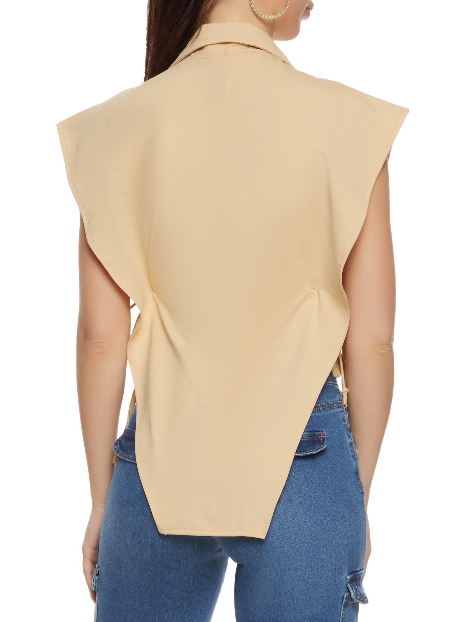 Open Tie Side Half Button Front Top sold by Rainbow product image thumbnail 2