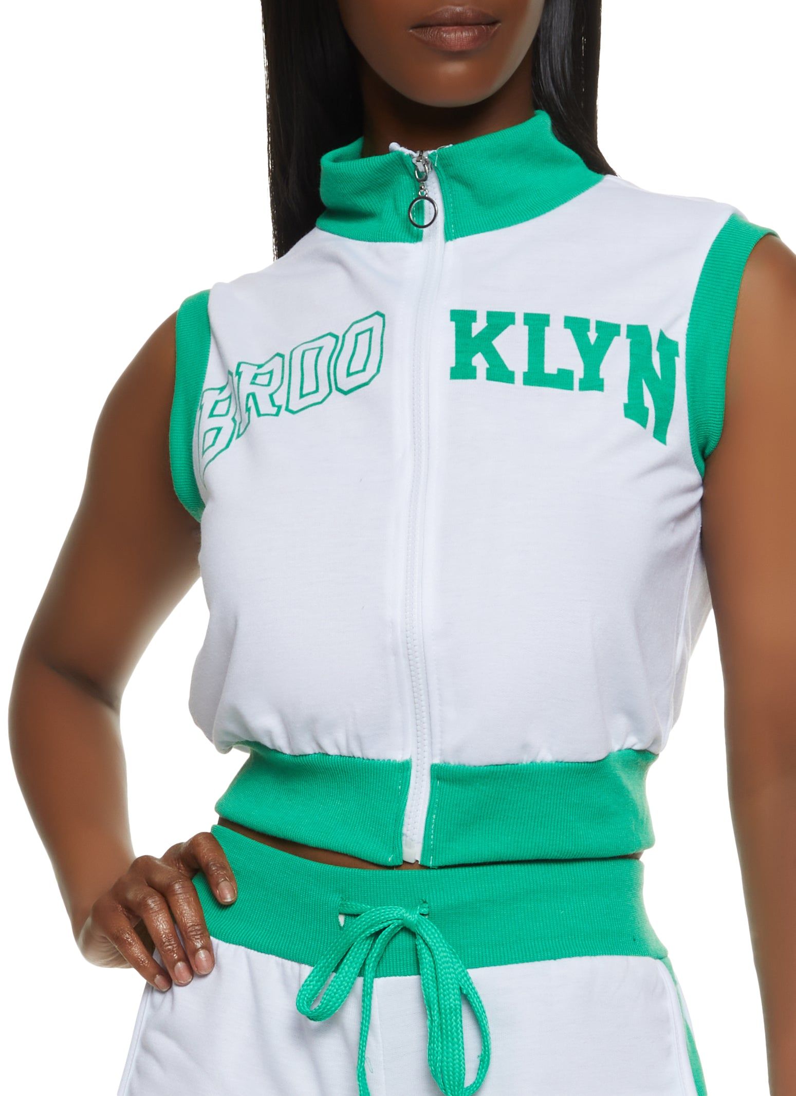 Sleeveless Brooklyn Graphic Sweatshirt sold by Rainbow