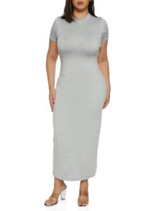 Plus Size Basic T Shirt Maxi Dress sold by Rainbow