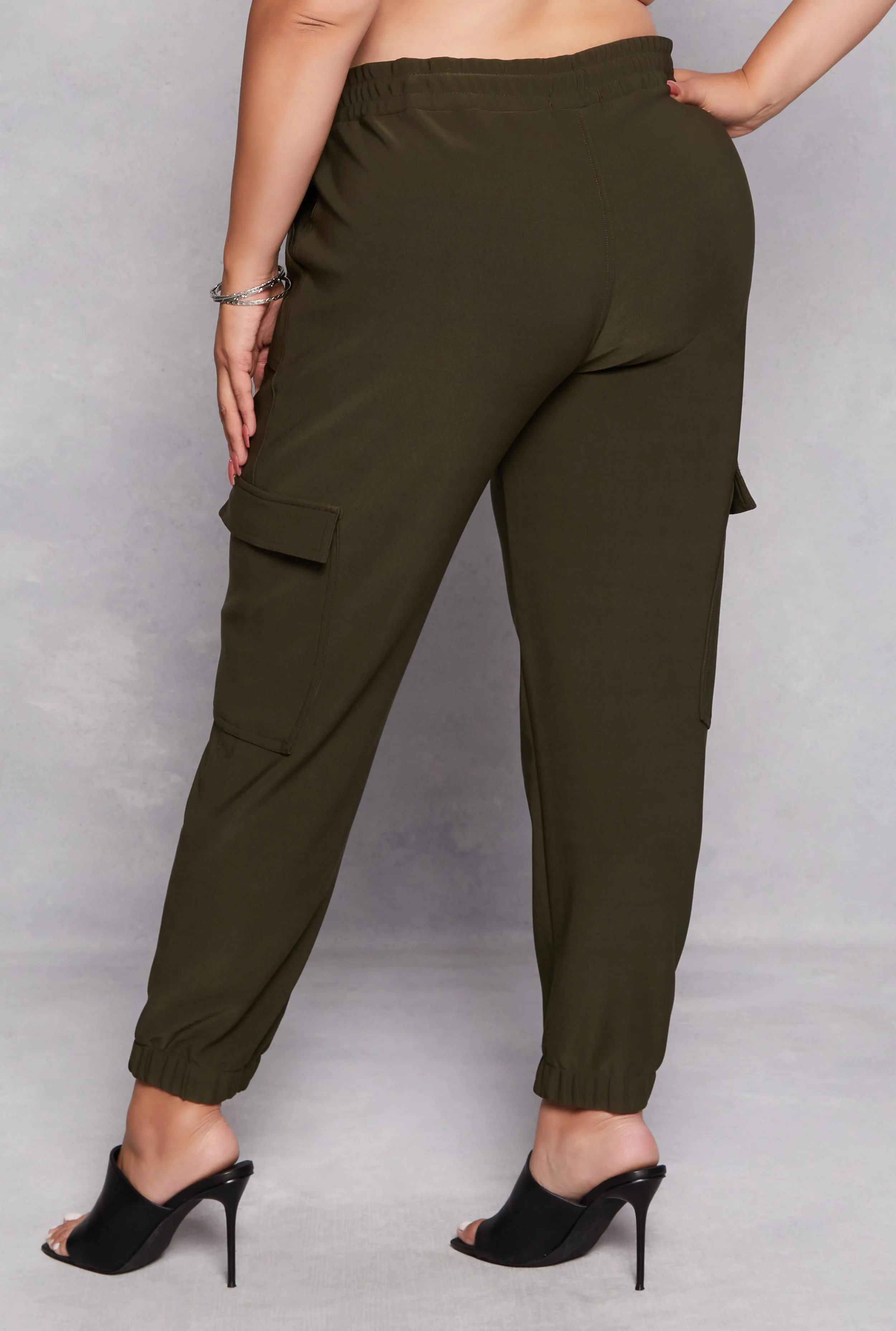 Plus Size Cargo High Waist Joggers sold by Rainbow product image thumbnail 3
