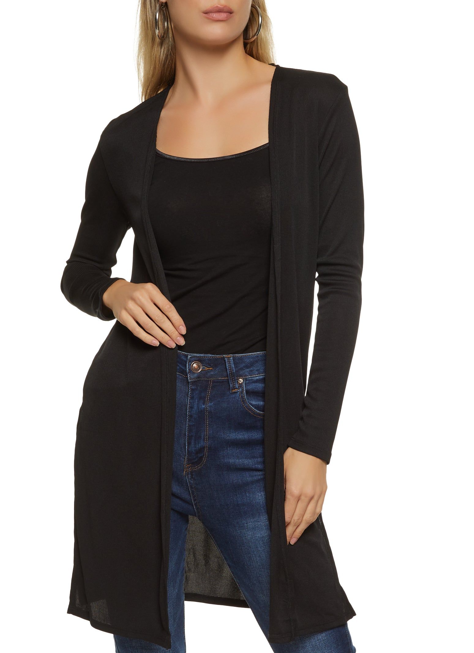 Solid Ribbed Open Front Duster sold by Rainbow