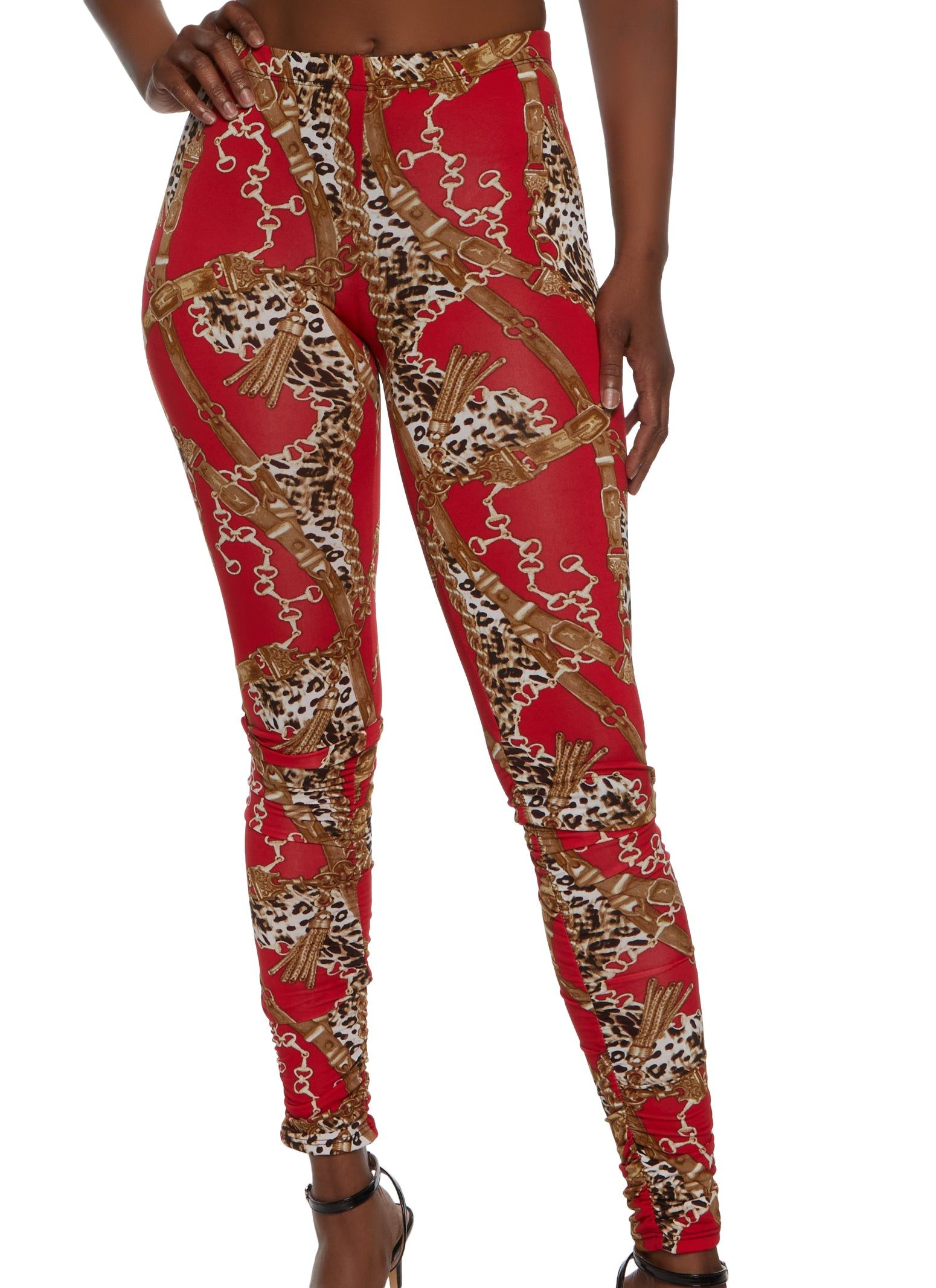 Animal Print Detail Leggings sold by Rainbow