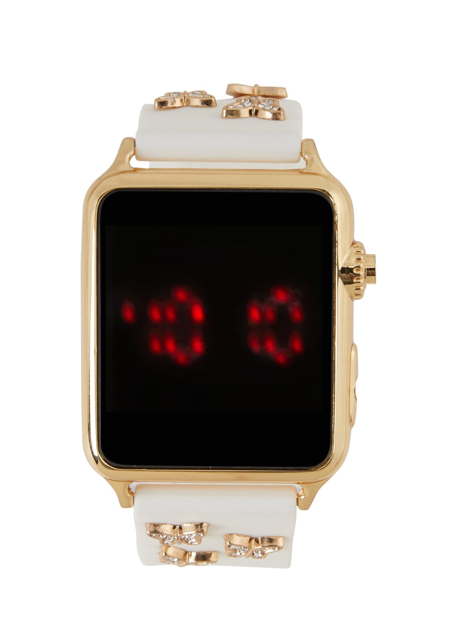 Rhinestone Butterfly Studded LED Watch sold by Rainbow