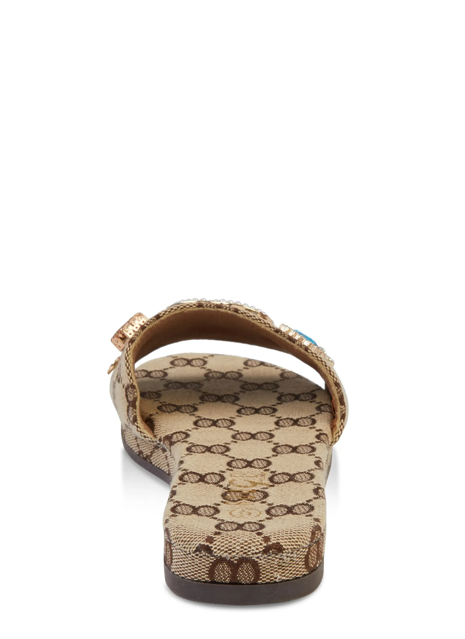 Faux Pearl Rhinestone Embellished Slide Sandals sold by Rainbow product image thumbnail 3