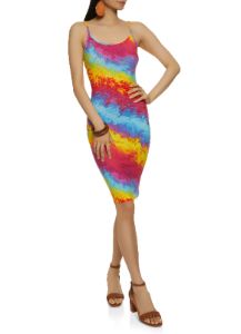 Tie Dye Print Cami Dress sold by Rainbow