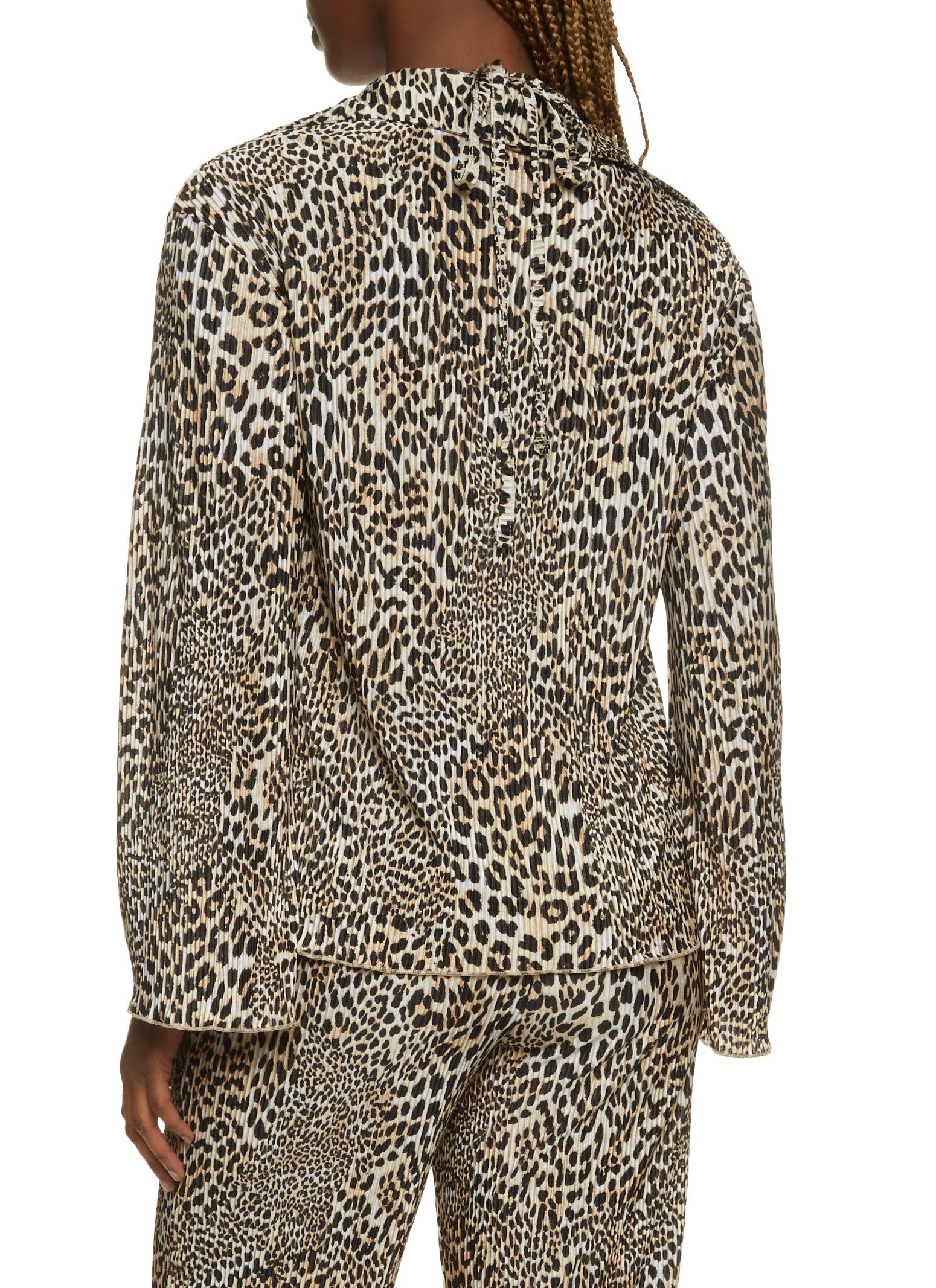 Patterned Plisse Open Front Shirt with Halter Top sold by Rainbow product image thumbnail 3