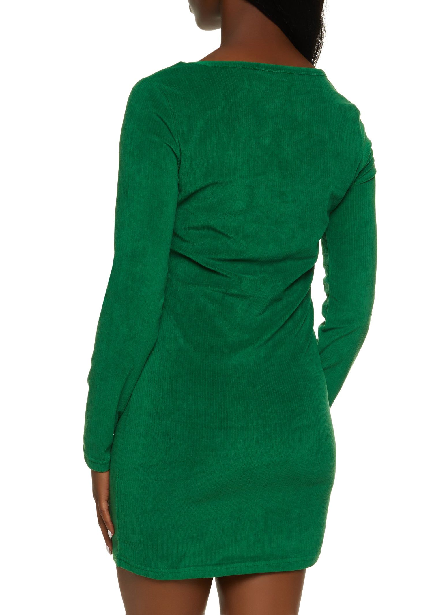 Corduroy Square Neck Long Sleeve Mini Dress sold by Rainbow product image thumbnail 3