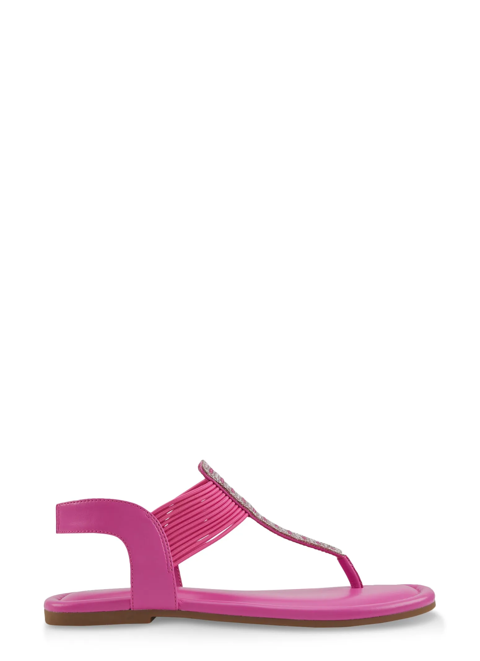 Rhinestone Faux Pearl Detail Corded Thong Sandals sold by Rainbow product image thumbnail 2