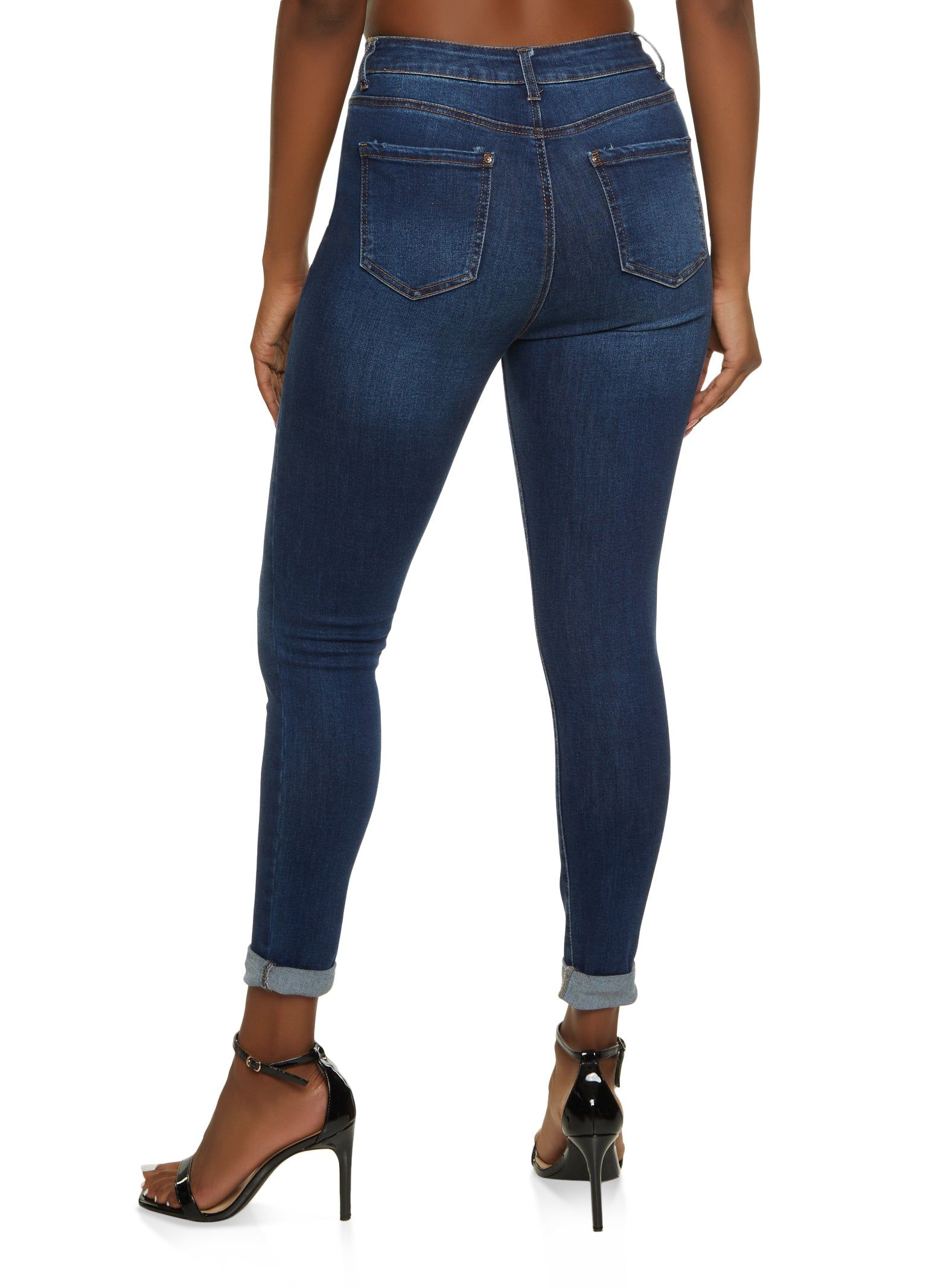 WAX Whiskered Rolled Cuff Skinny Jeans sold by Rainbow product image thumbnail 2