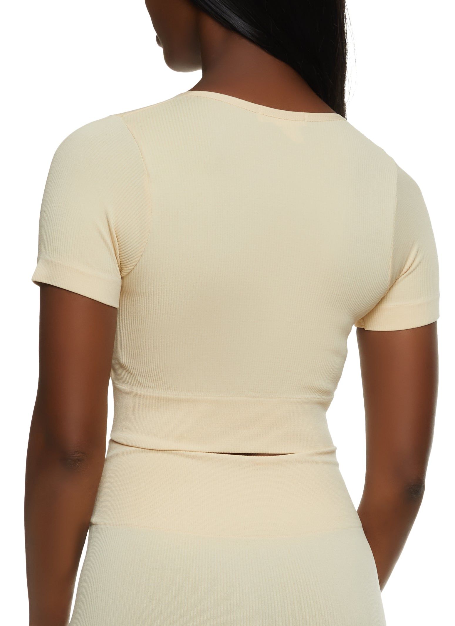 Seamless Half Zip Active Crop Top sold by Rainbow product image thumbnail 3