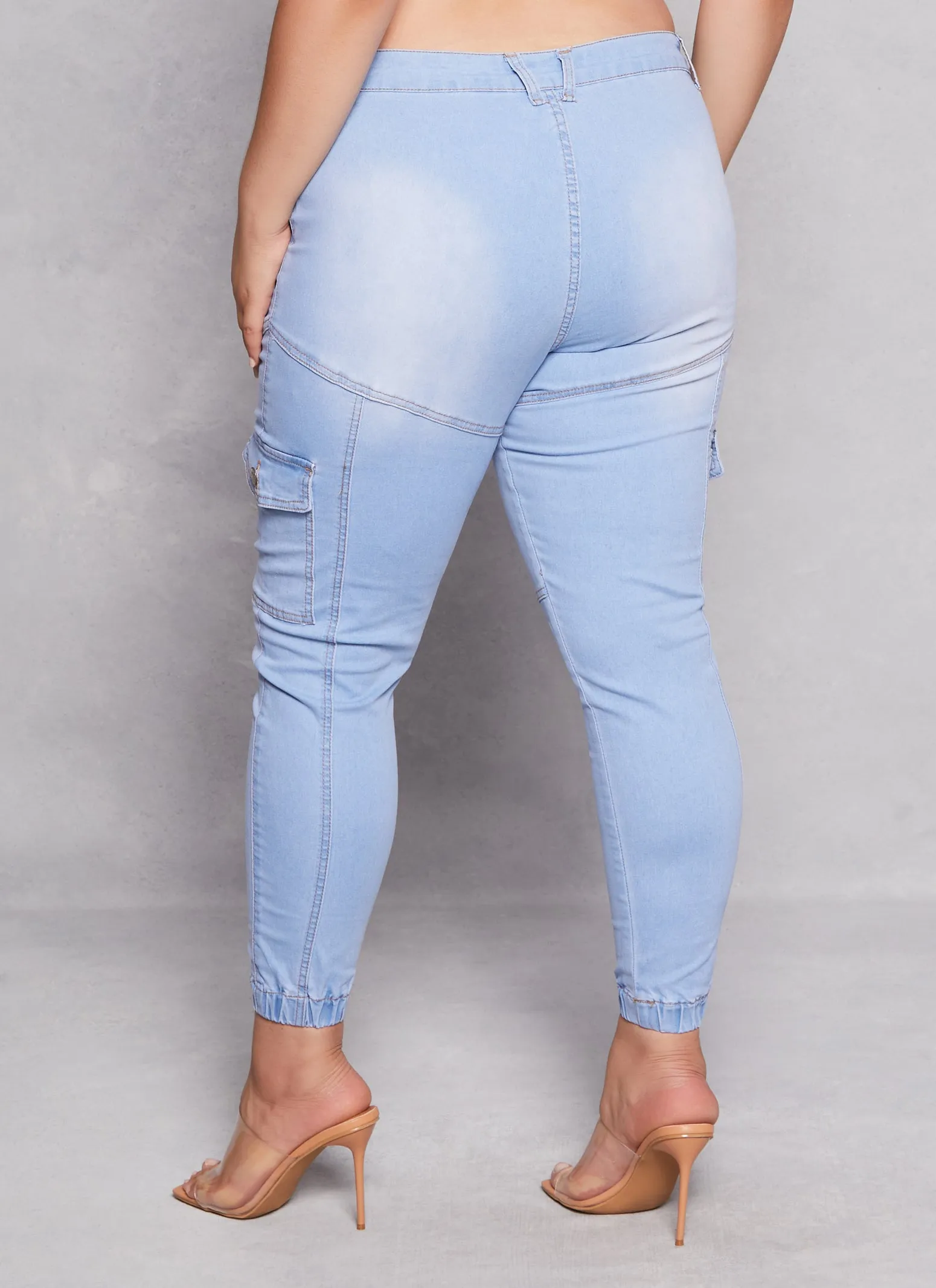 Plus Size VIP Cargo Denim Joggers sold by Rainbow product image thumbnail 3