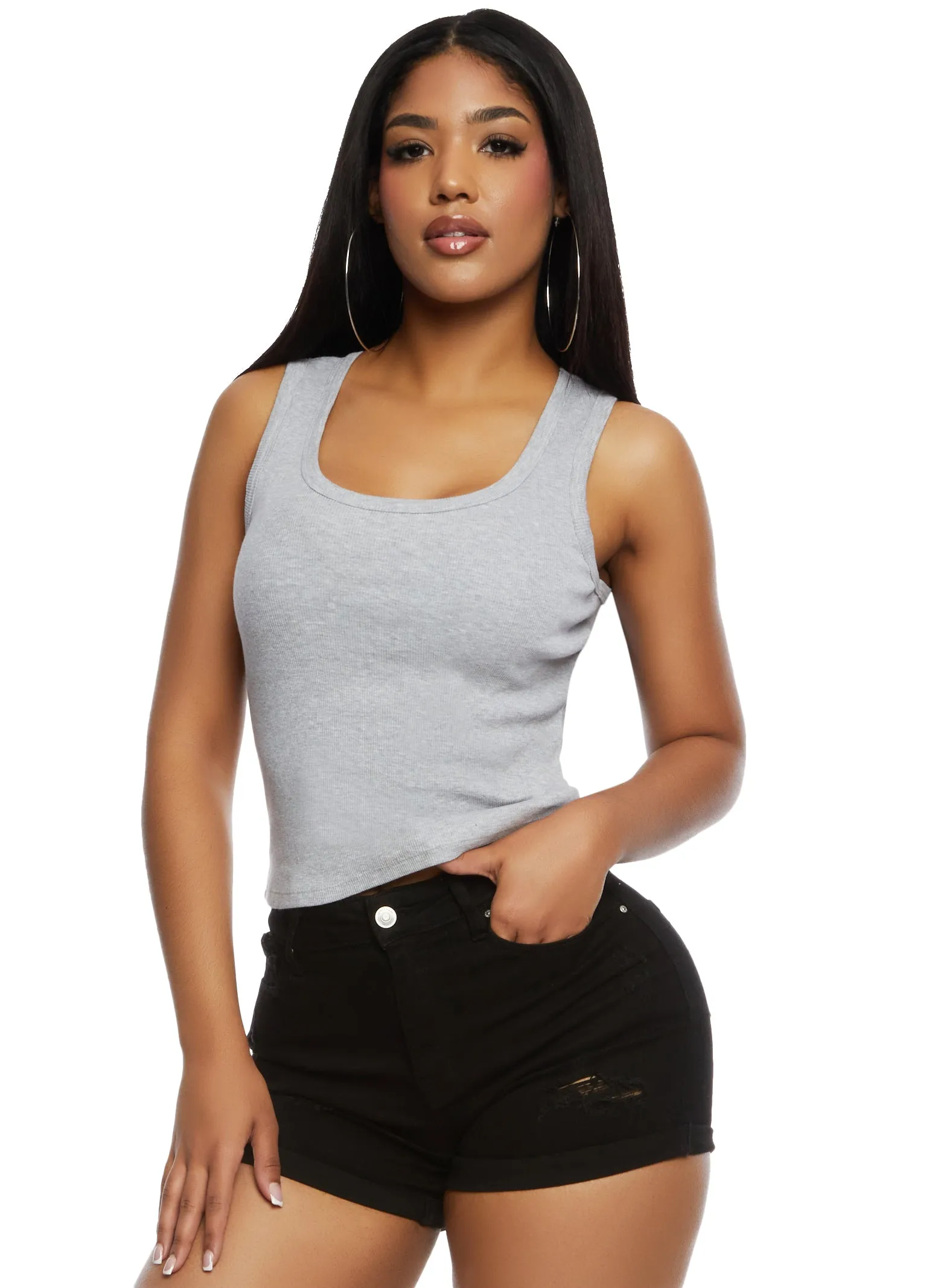 Basic Rib Tank Top sold by Rainbow product image thumbnail 2