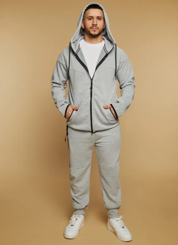 Mens Contrast Trim Zip Pocket Joggers sold by Rainbow