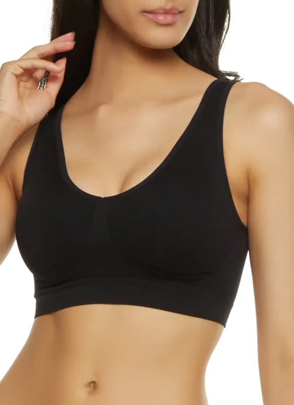 Basic Seamless V Neck Sports Bra sold by Rainbow