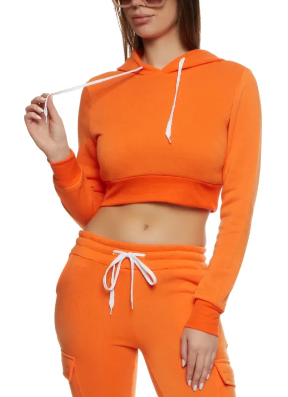 Fleece Cropped Hoodie sold by Rainbow