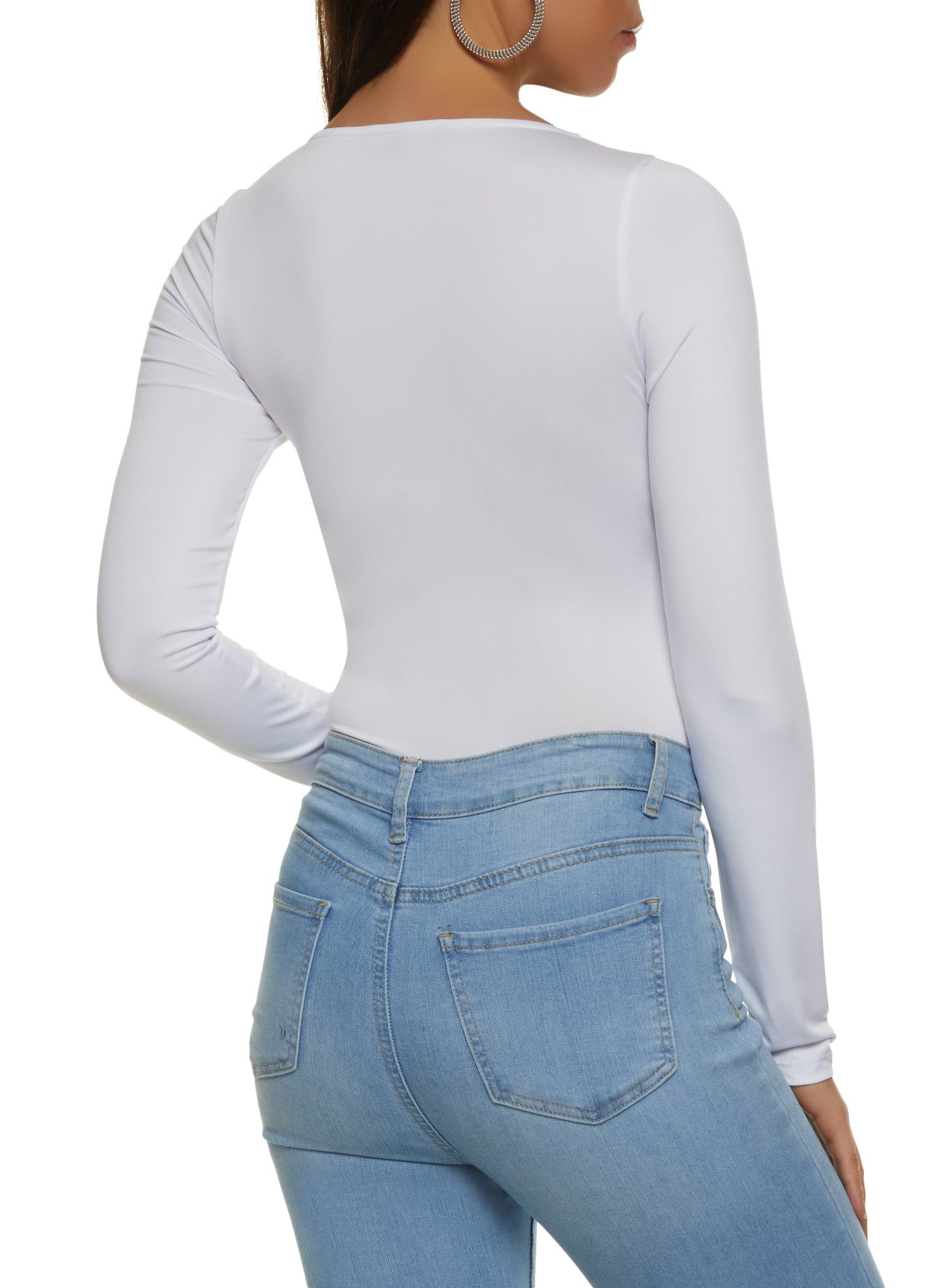 Square Neck Long Sleeve Bodysuit sold by Rainbow product image thumbnail 3