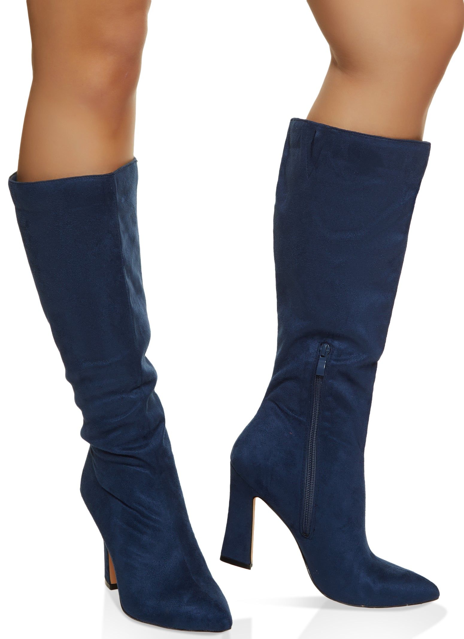 Faux Suede Pointed Toe Boots sold by Rainbow