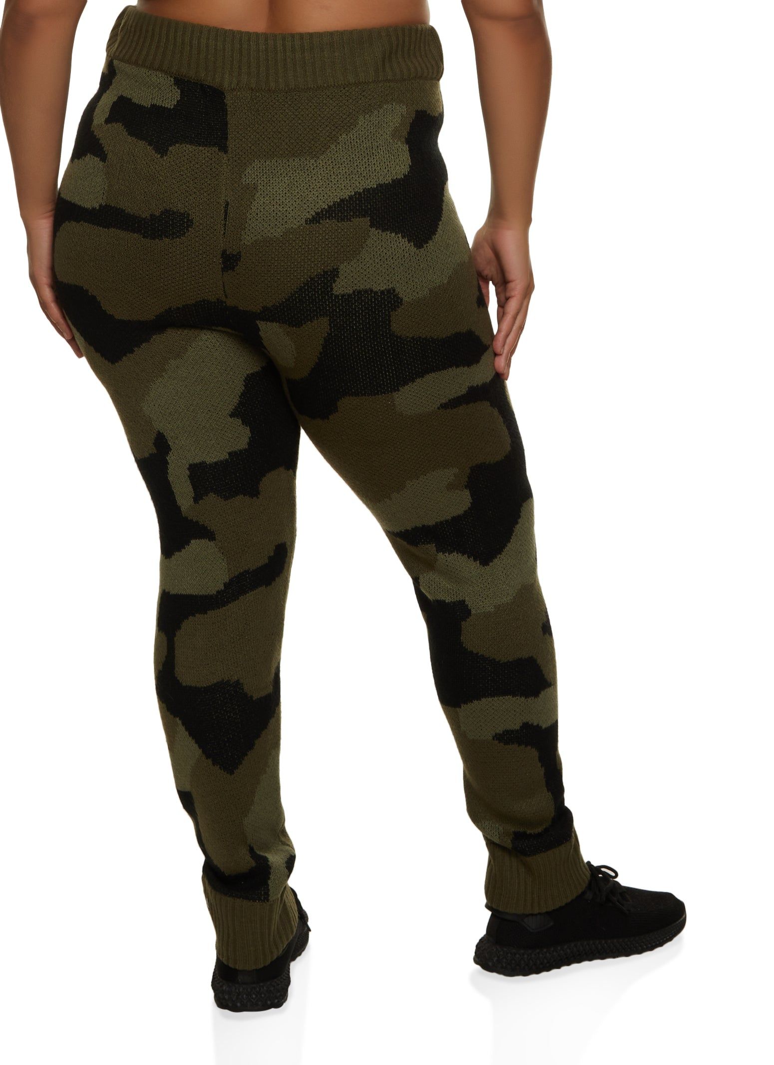 Plus Size Camo Knit Drawstring Joggers sold by Rainbow product image thumbnail 2