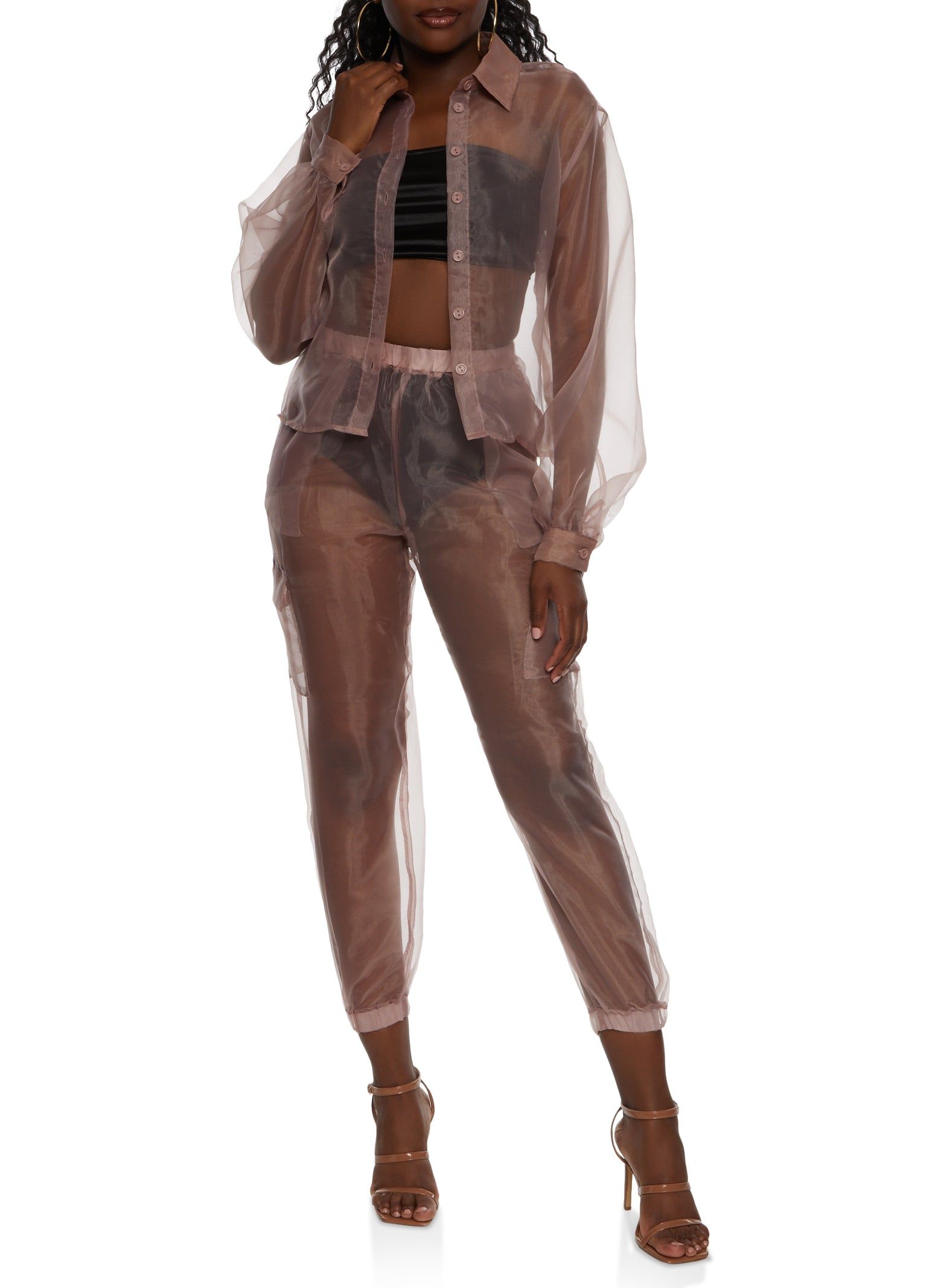 Organza Button Down Shirt sold by Rainbow product image thumbnail 2