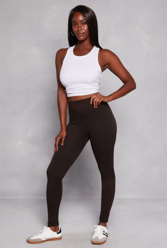Basic French Terry High Waist Leggings sold by Rainbow