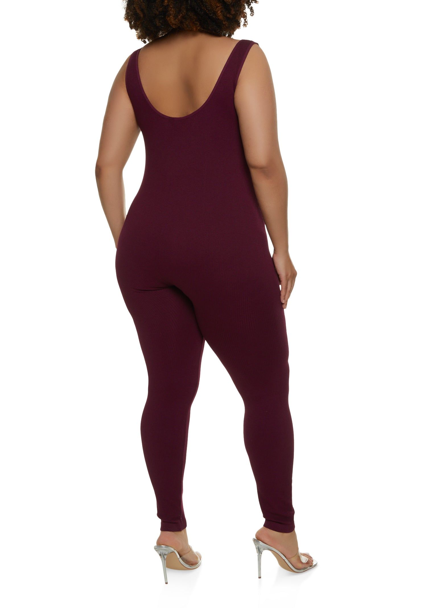 Plus Size Seamless Scoop Neck Catsuit sold by Rainbow product image thumbnail 2