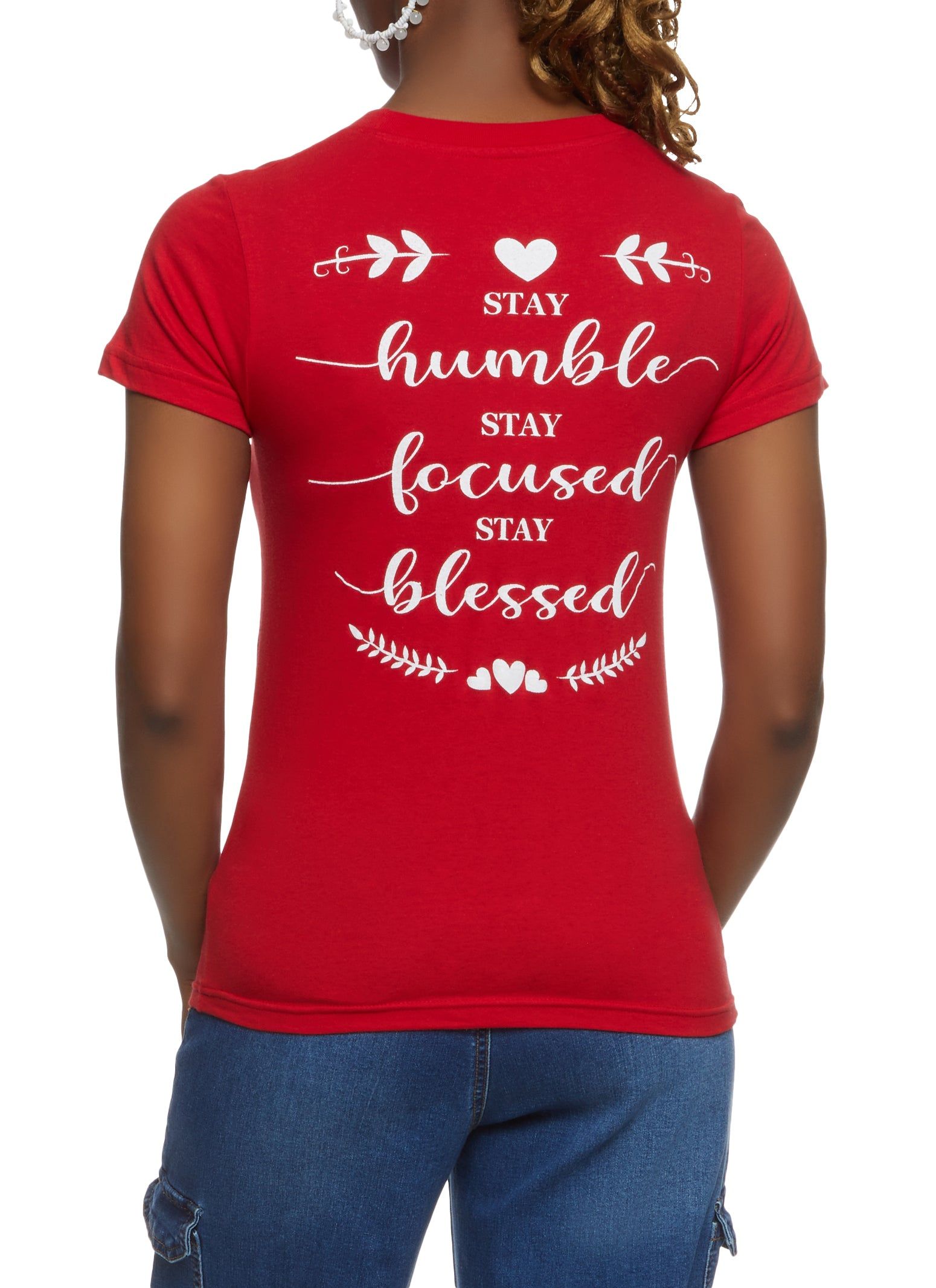 Stay Blessed Short Sleeve Back Graphic Tee sold by Rainbow product image thumbnail 2
