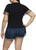 Plus Size Fringe Crew Neck T Shirt sold by Rainbow