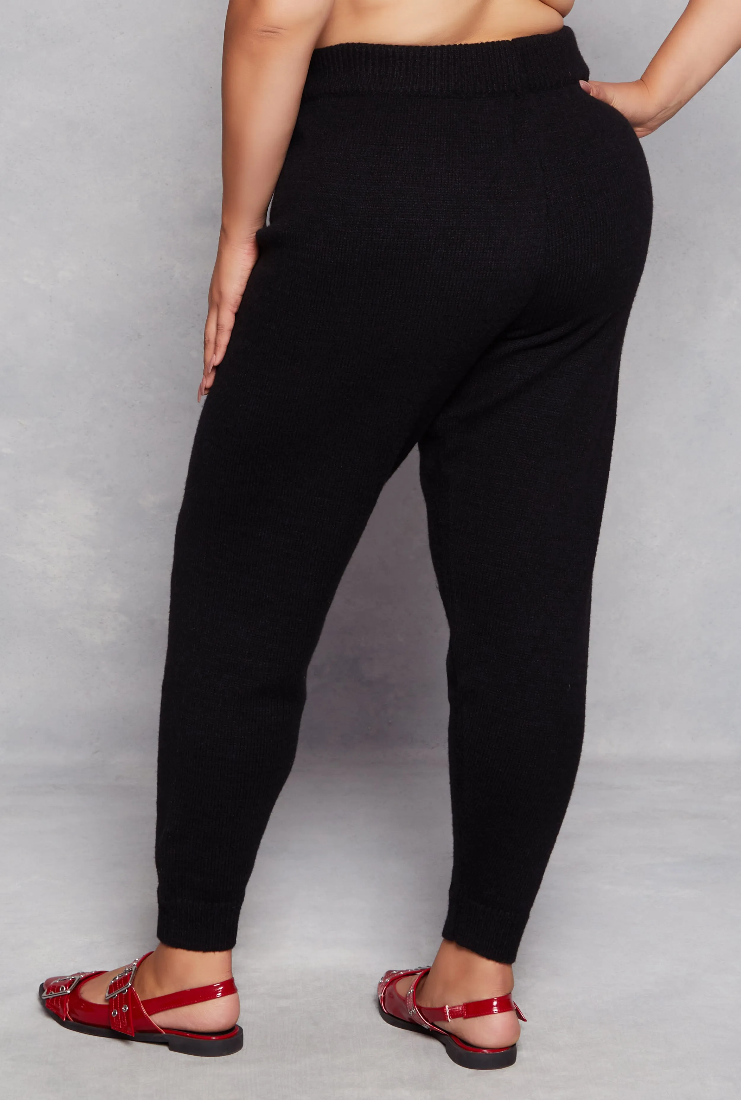 Plus Size Brushed Knit Drawstring Joggers sold by Rainbow product image thumbnail 3