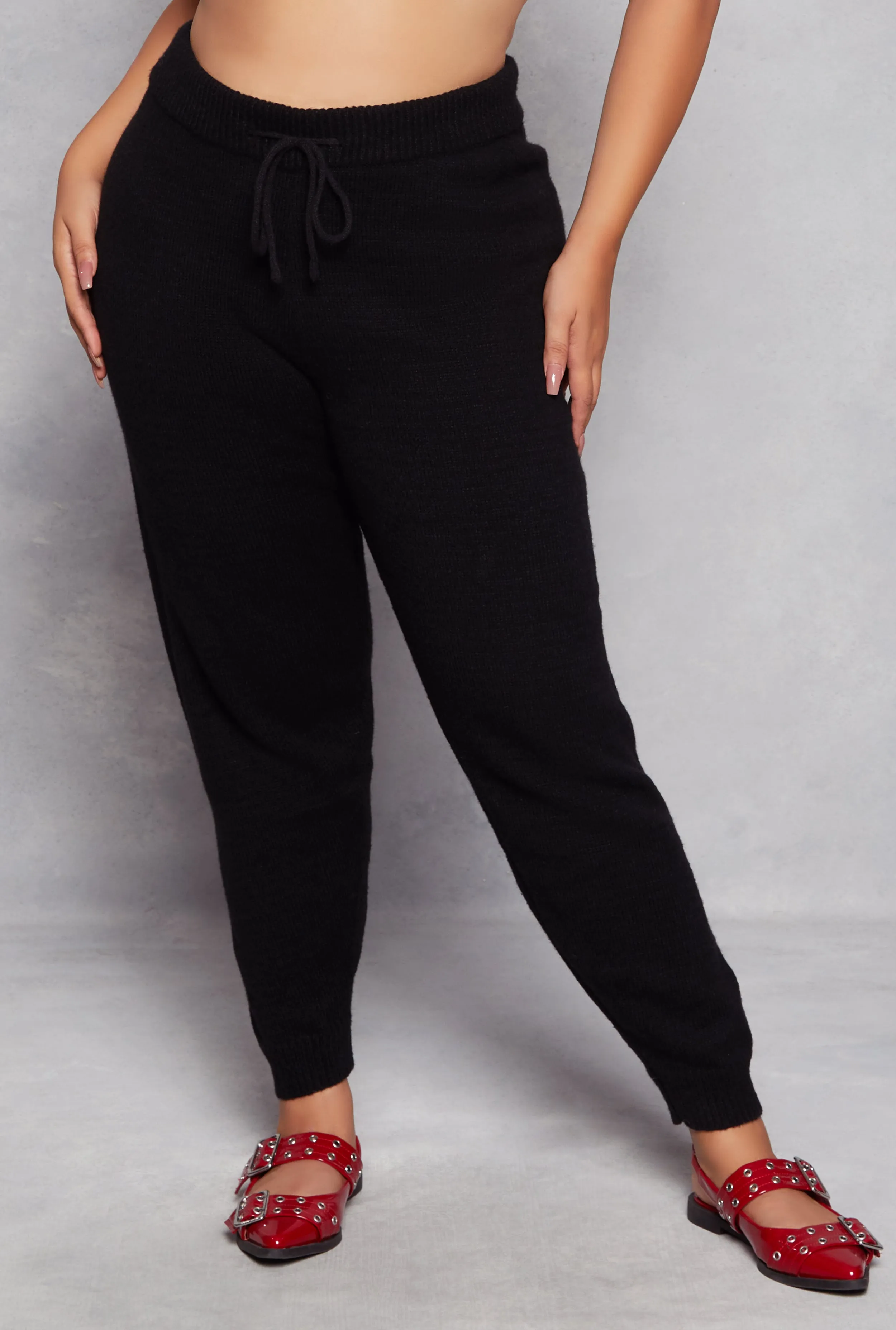 Plus Size Brushed Knit Drawstring Joggers sold by Rainbow product image thumbnail 2