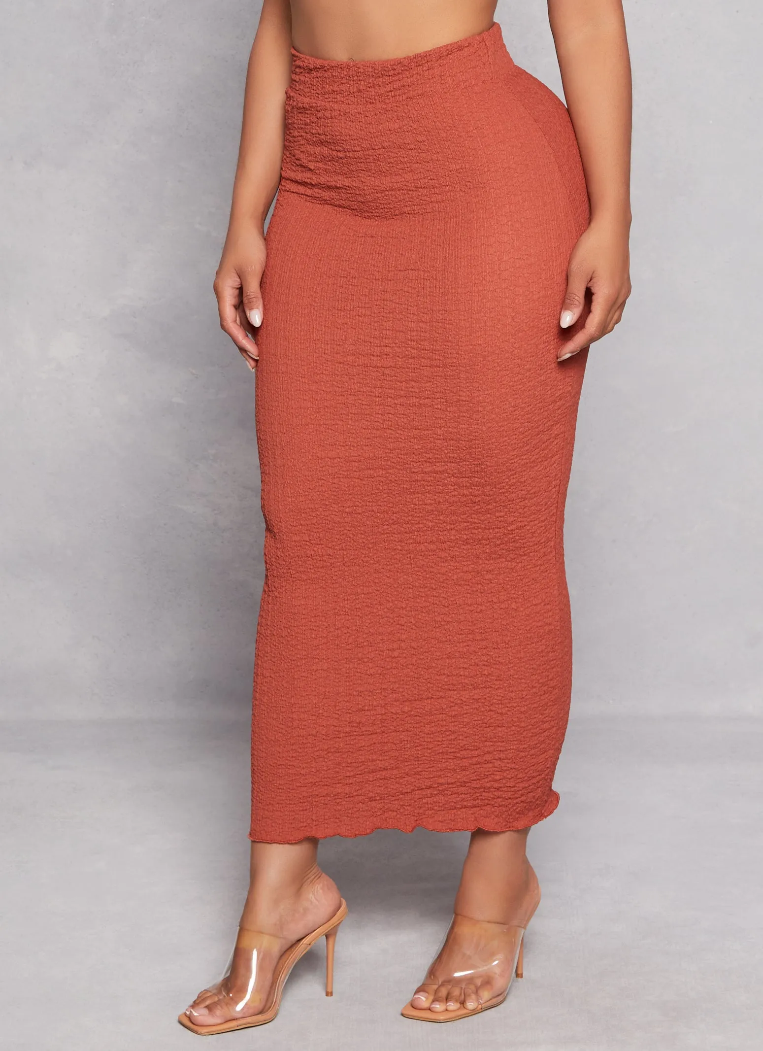 Textured Knit High Waist Skirt sold by Rainbow product image thumbnail 2