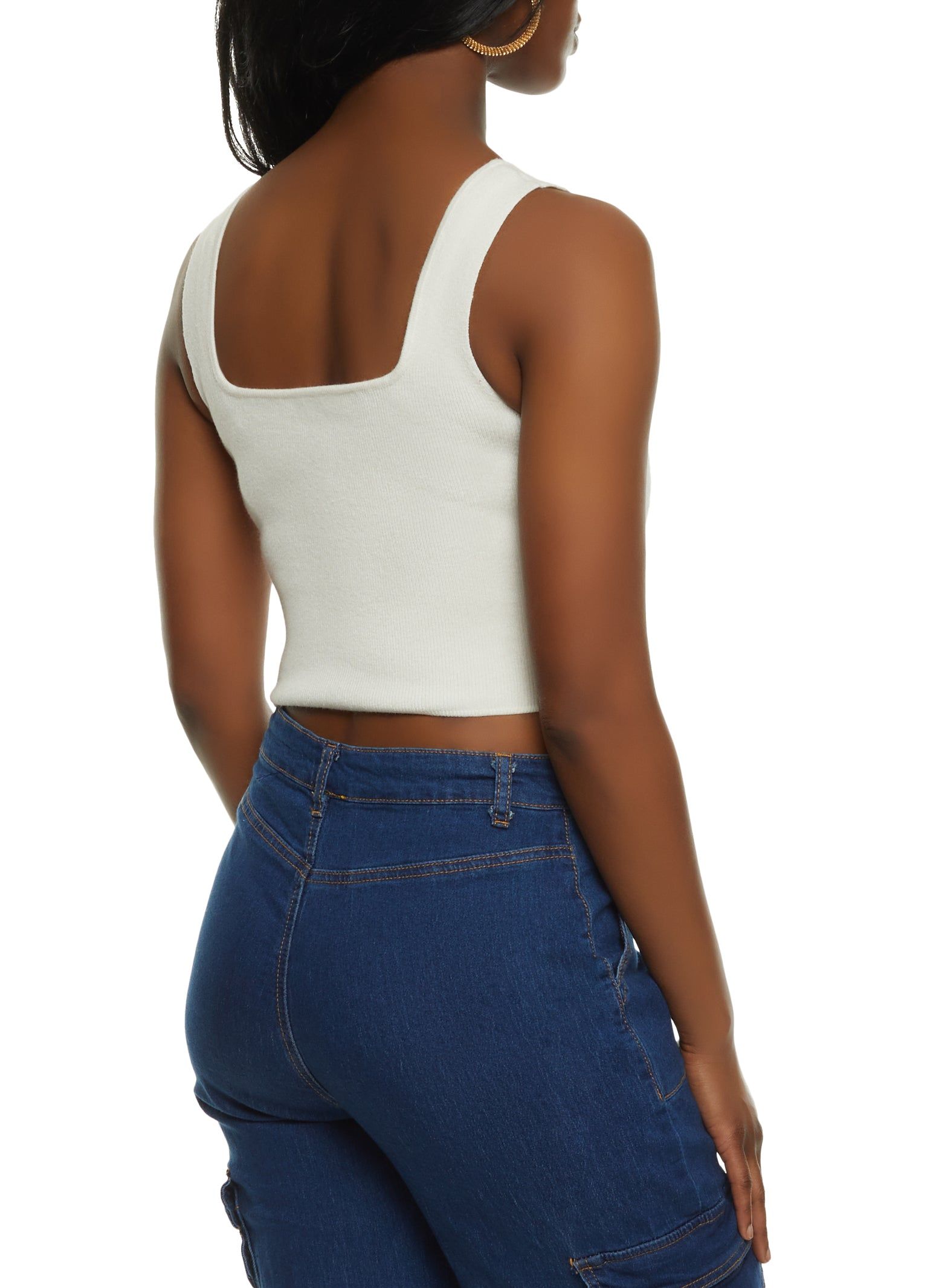 Ribbed Square Neck Corset Top sold by Rainbow product image thumbnail 2