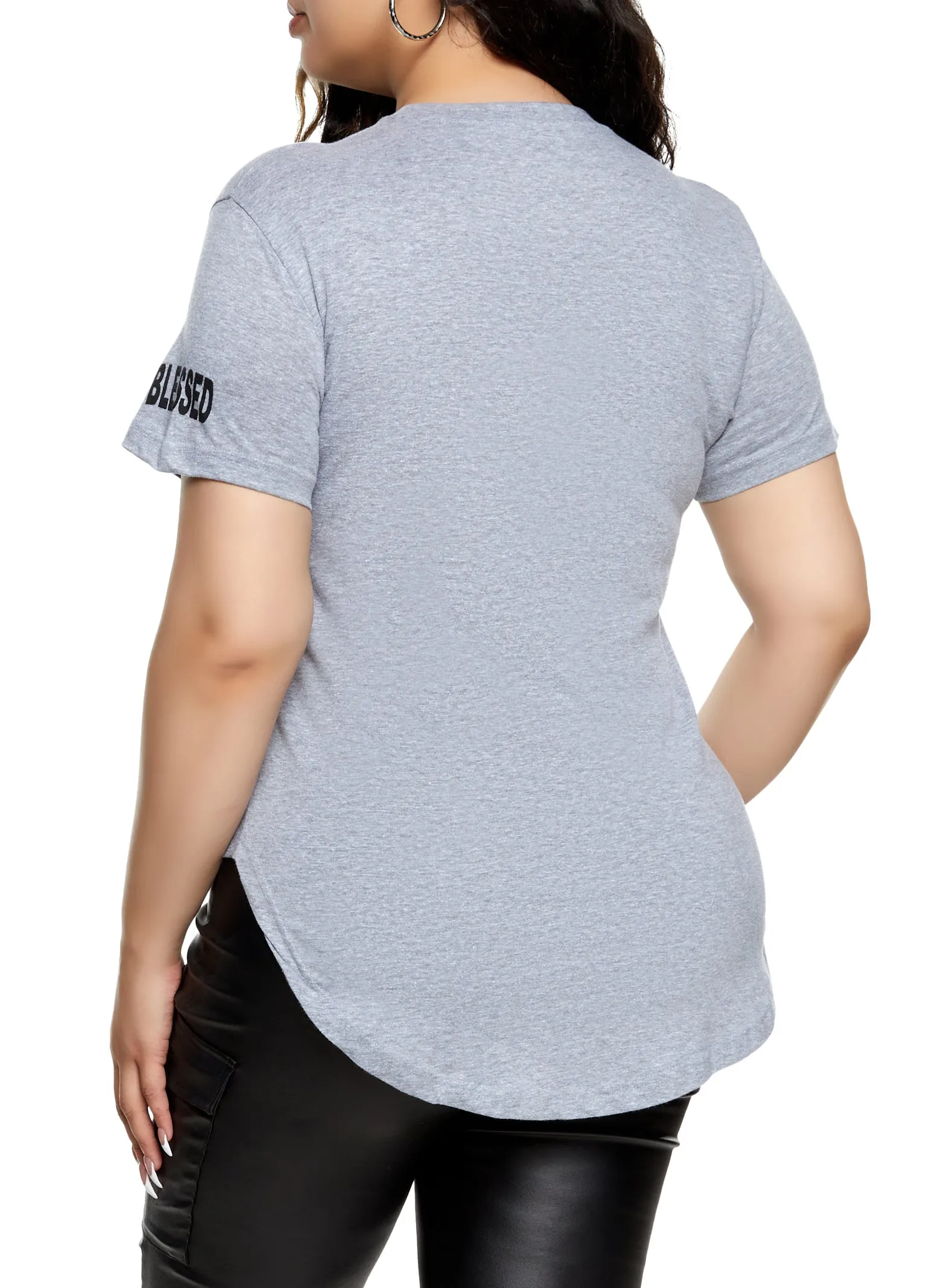 Plus Size Blessed and Beautiful Graphic Tee sold by Rainbow product image thumbnail 2