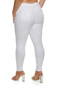Plus Size Studded Detail Push Up Pull On Pants sold by Rainbow