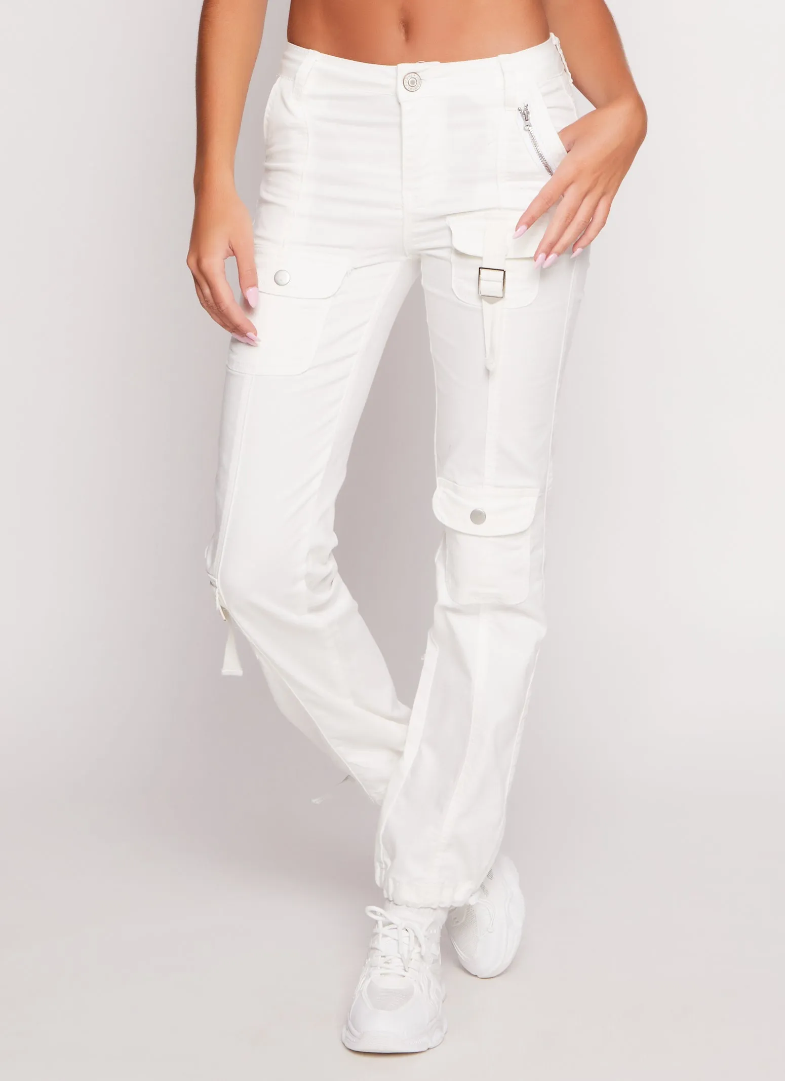 Twill Toggle Drawstring Hem Cargo Pants sold by Rainbow product image thumbnail 2