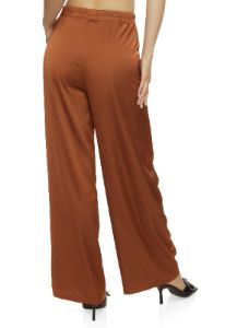 Satin High Waist Wide Leg Pants sold by Rainbow