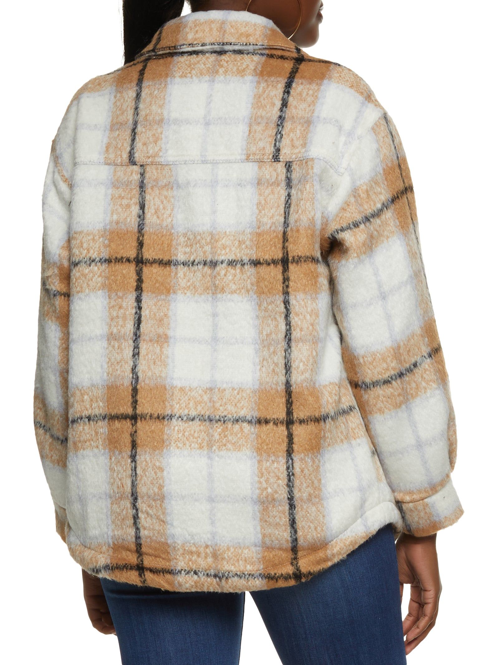 Plaid Button Front Shacket sold by Rainbow product image thumbnail 2