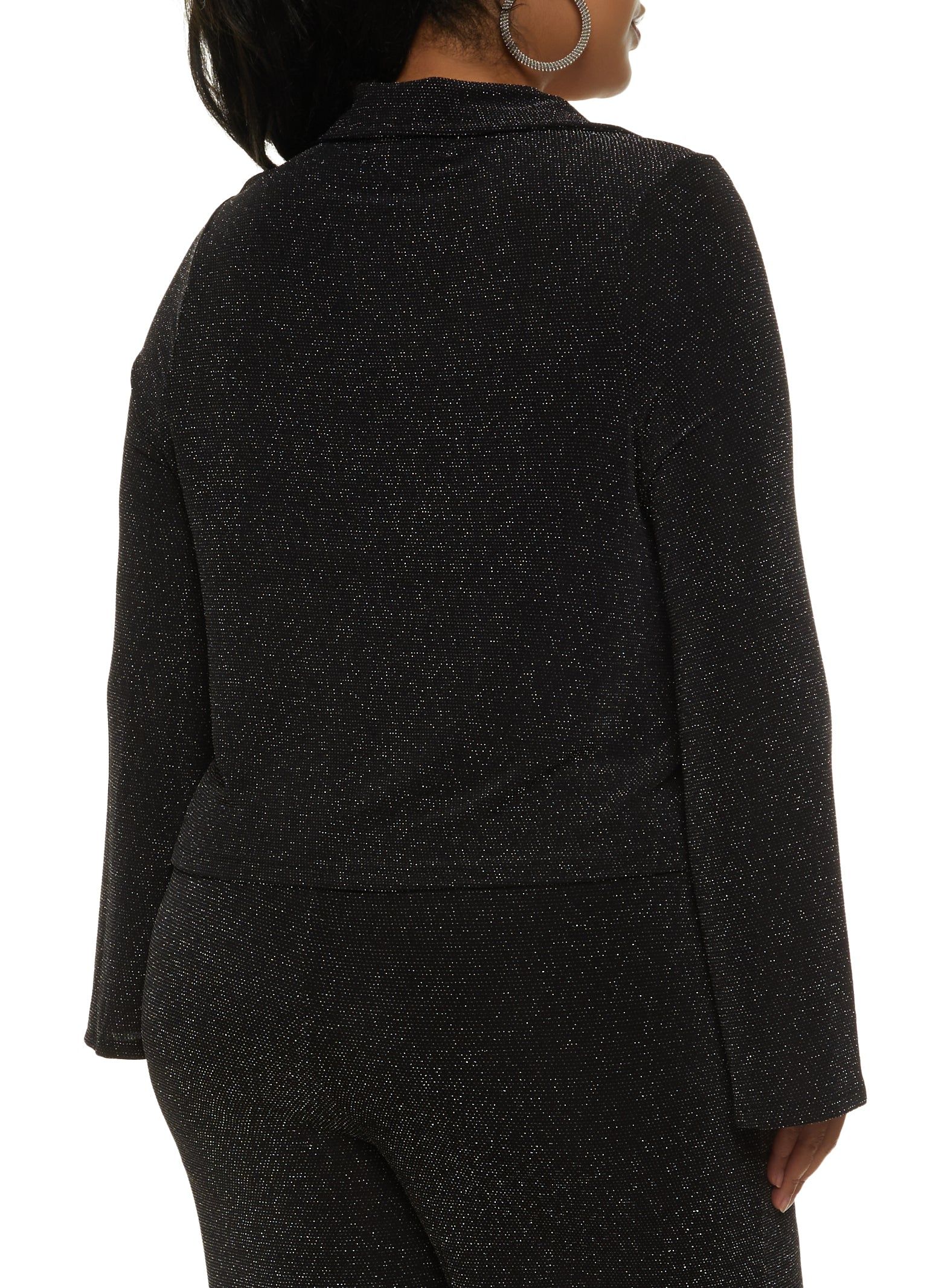 Plus Size Lurex Button Front Shirt sold by Rainbow product image thumbnail 3