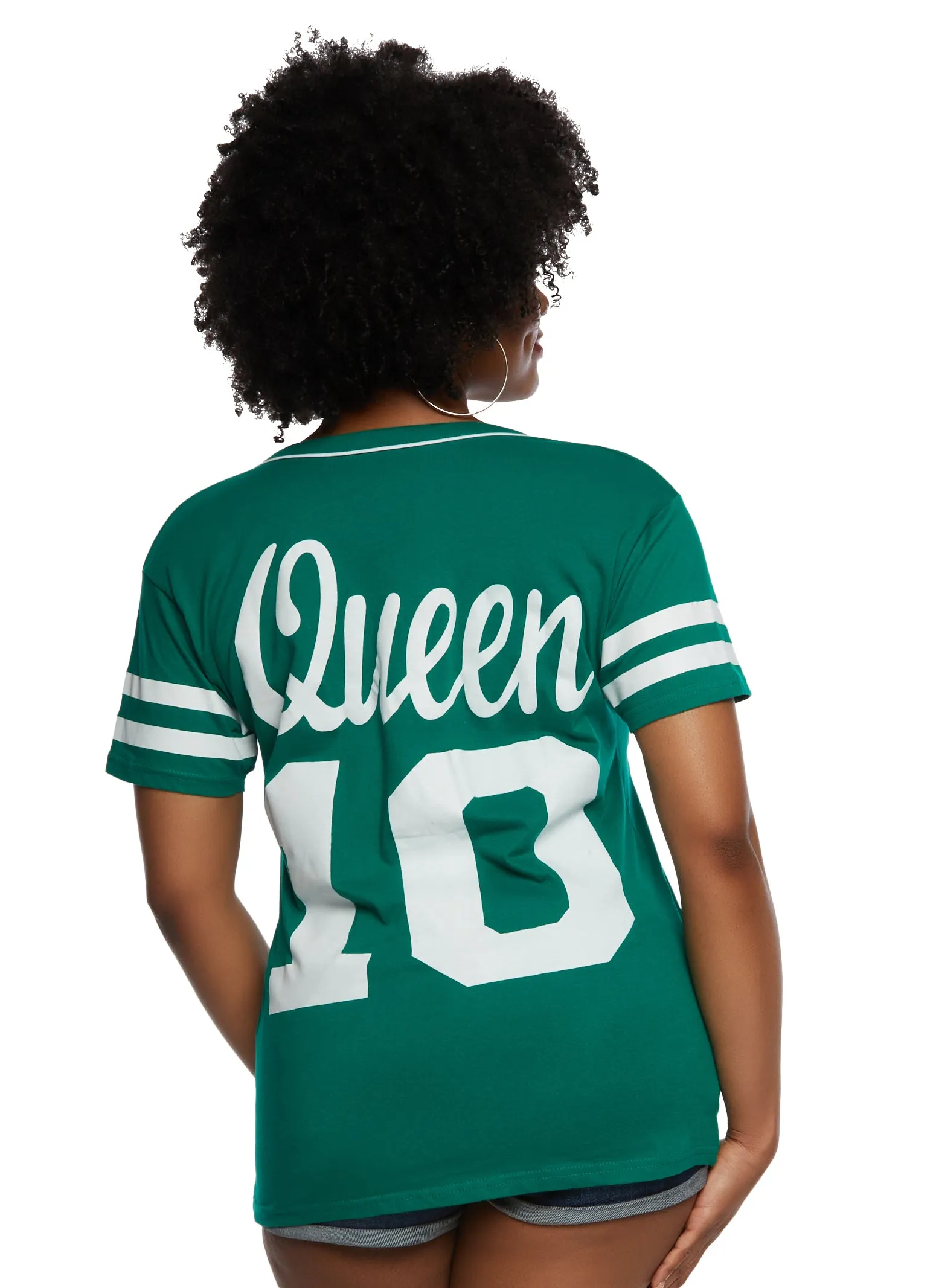 Plus Size Queen 01 Graphic Baseball Tee sold by Rainbow product image thumbnail 3