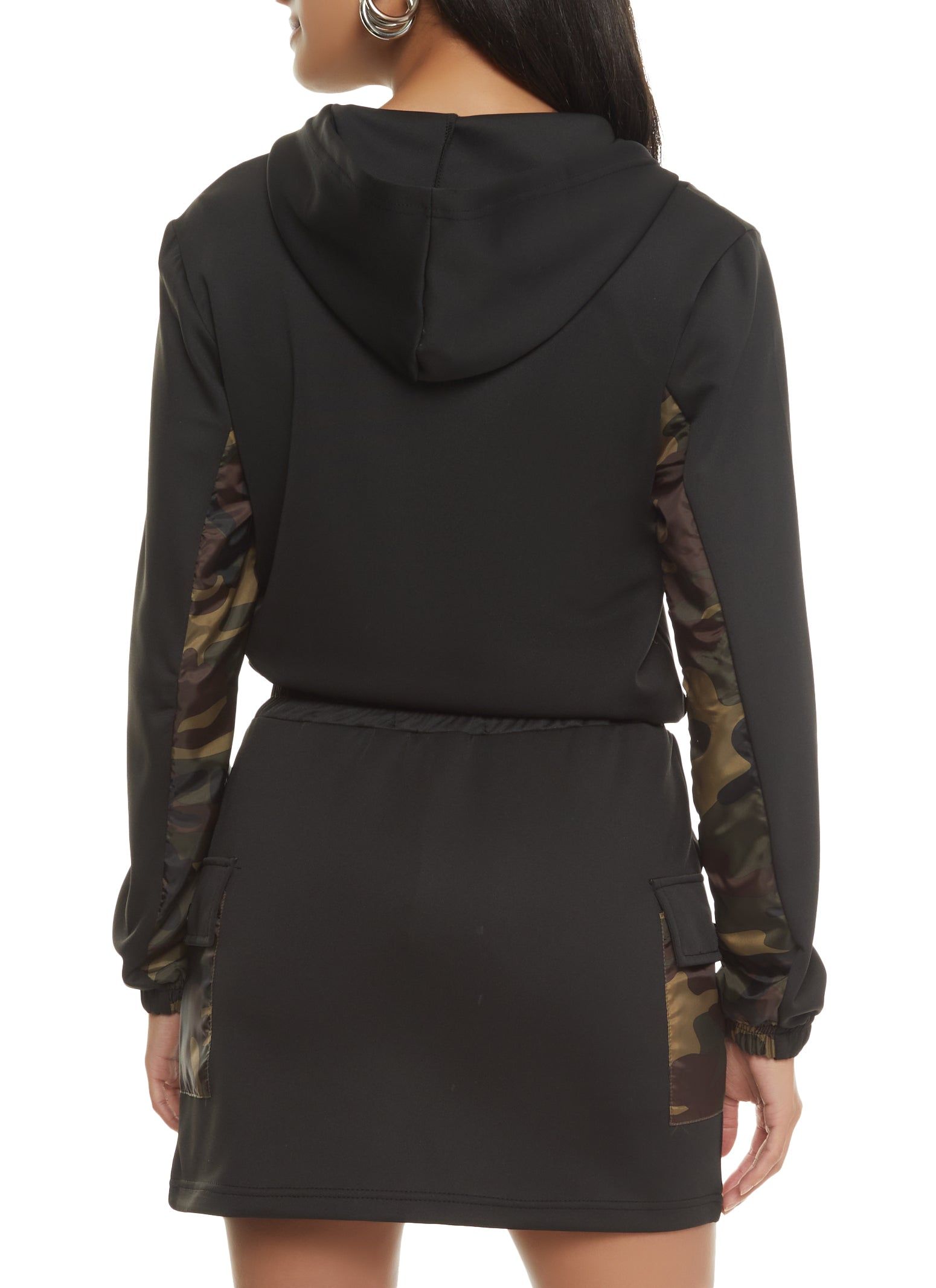 Camo Color Block Half Zip Hoodie sold by Rainbow product image thumbnail 3