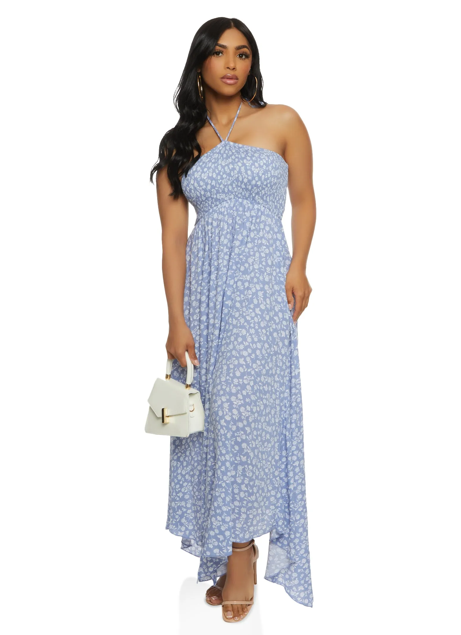 Floral Print Halter Maxi Dress sold by Rainbow product image thumbnail 2