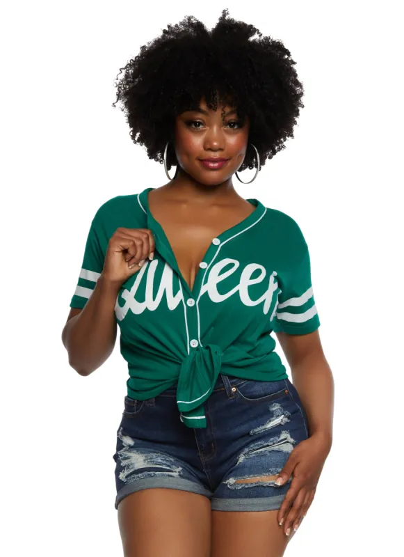 Plus Size Queen 01 Graphic Baseball Tee sold by Rainbow