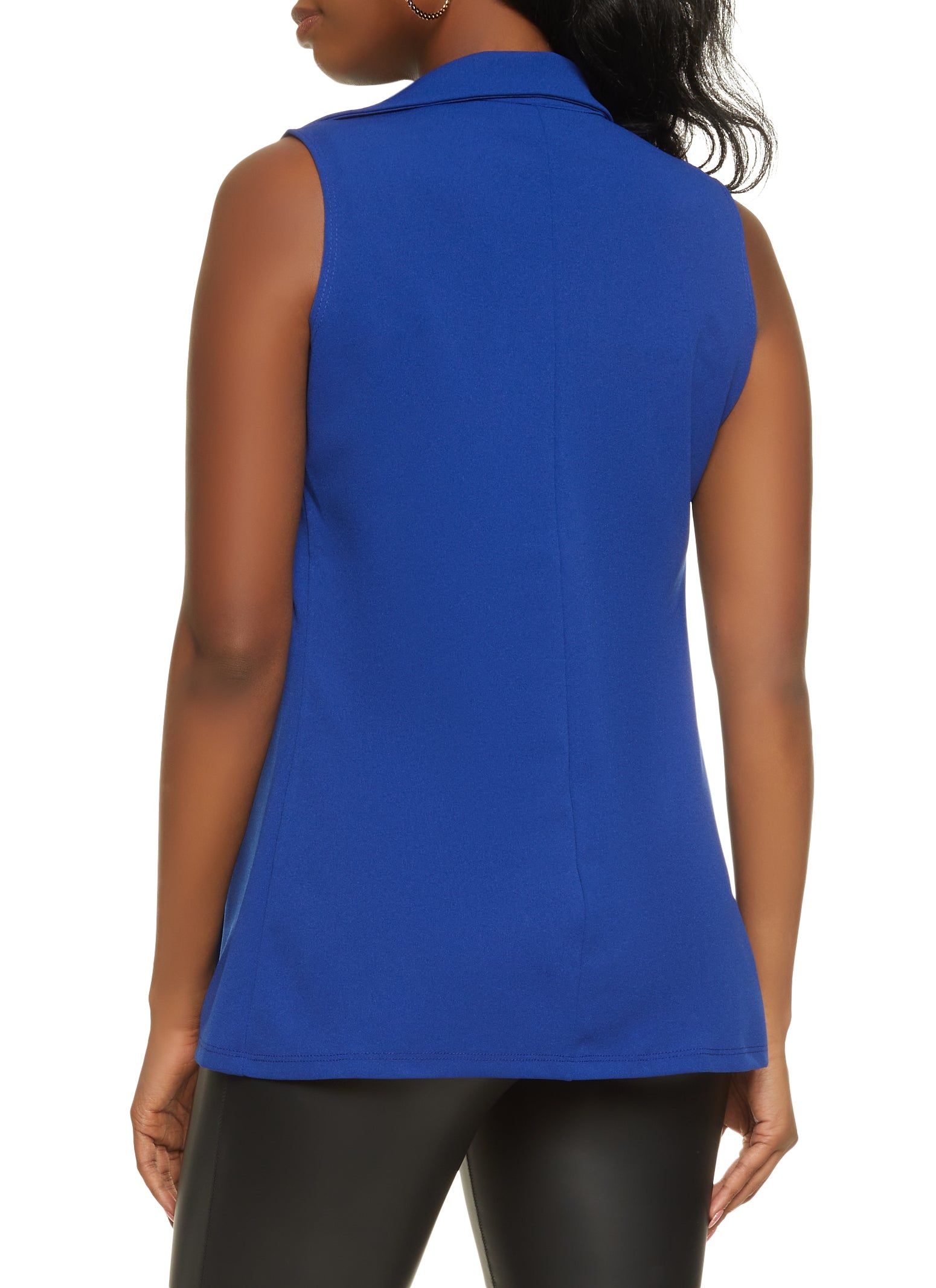 Crepe Knit Faux Button Blazer Vest sold by Rainbow product image thumbnail 2