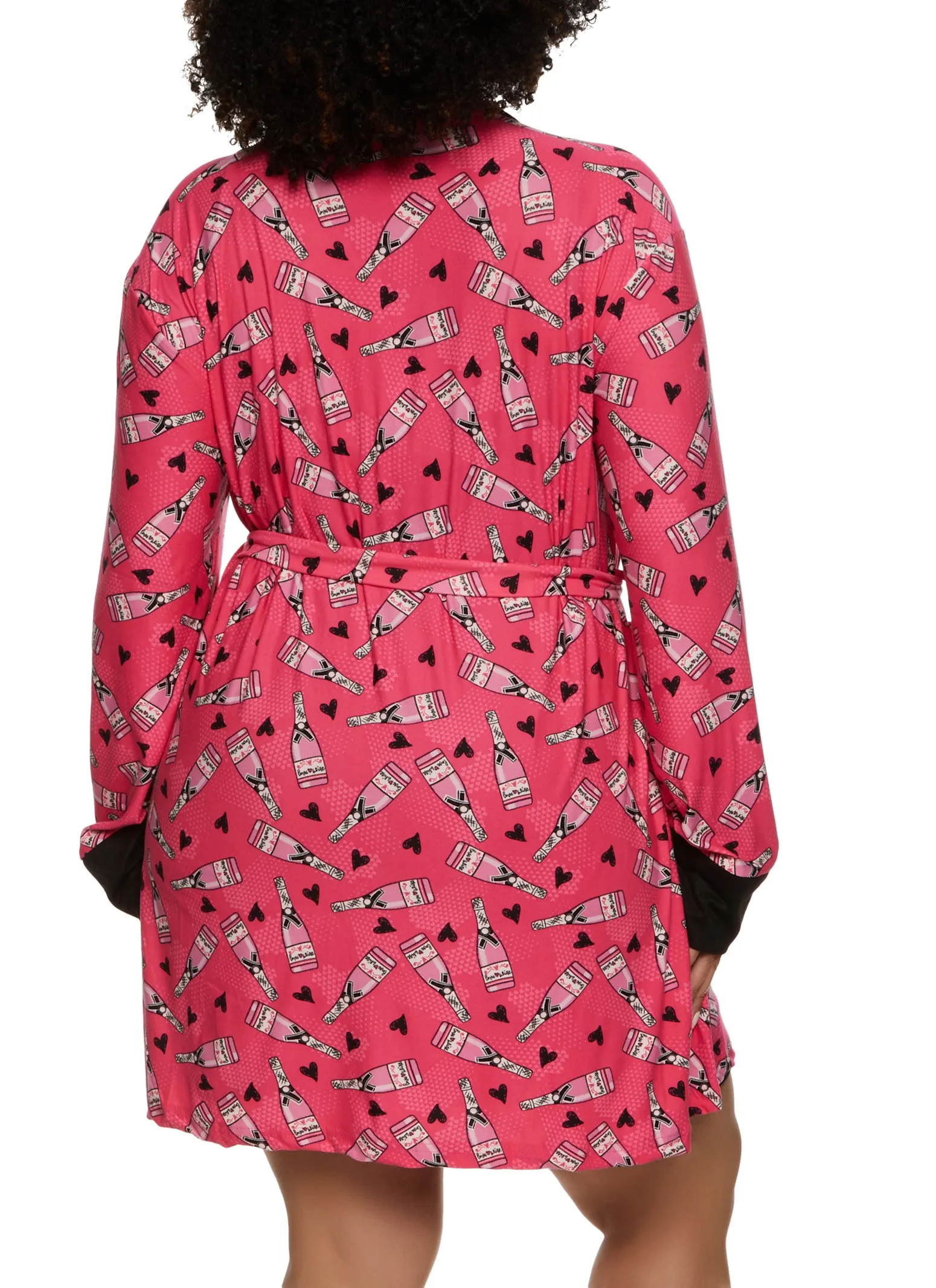Plus Size All You Need Is Love And Wine Nightgown with Robe sold by Rainbow product image thumbnail 2