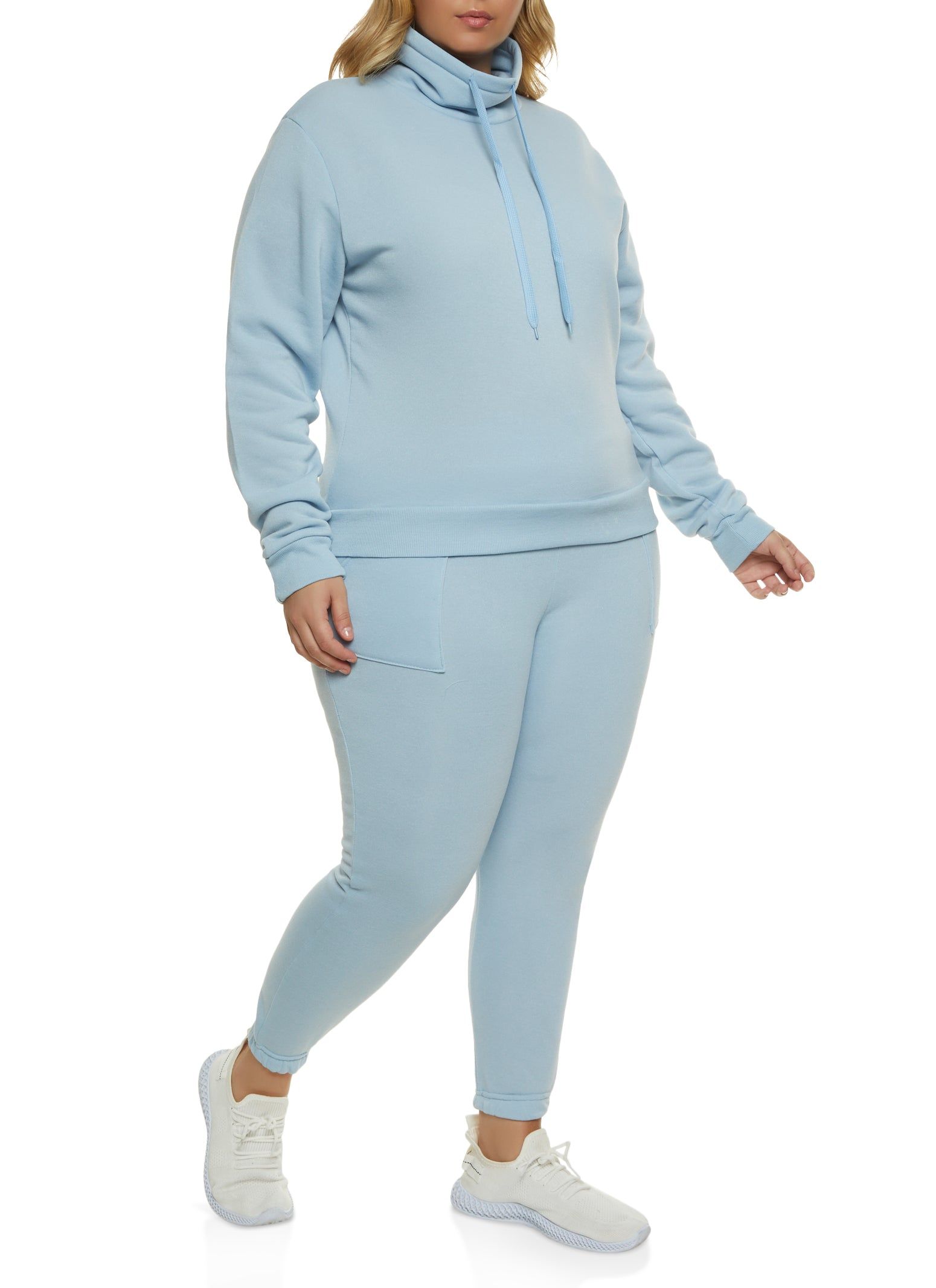 Plus Size Fleece Funnel Neck Sweatshirt sold by Rainbow product image thumbnail 2