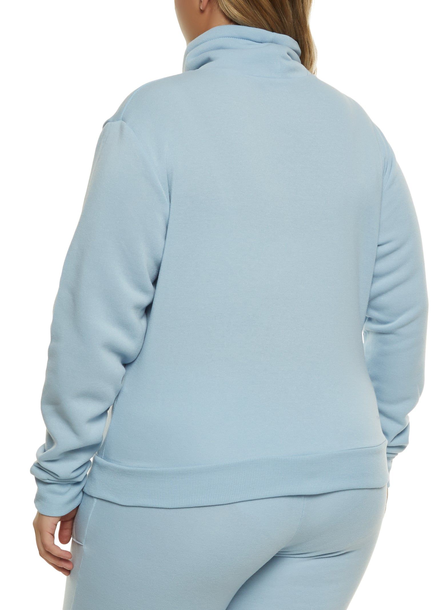 Plus Size Fleece Funnel Neck Sweatshirt sold by Rainbow product image thumbnail 3
