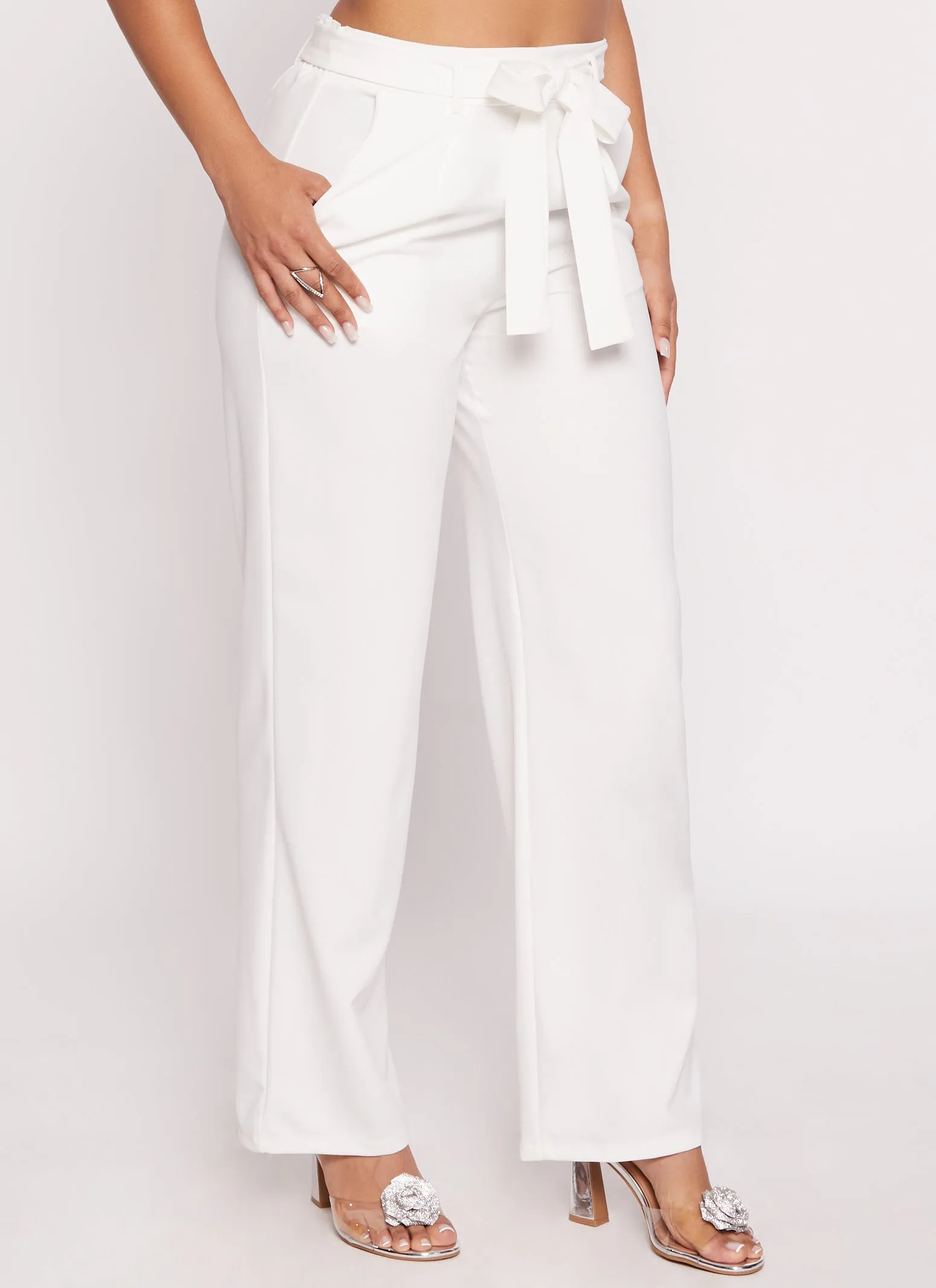 Haute Monde Tie Waist Belted Dress Pants sold by Rainbow product image thumbnail 2