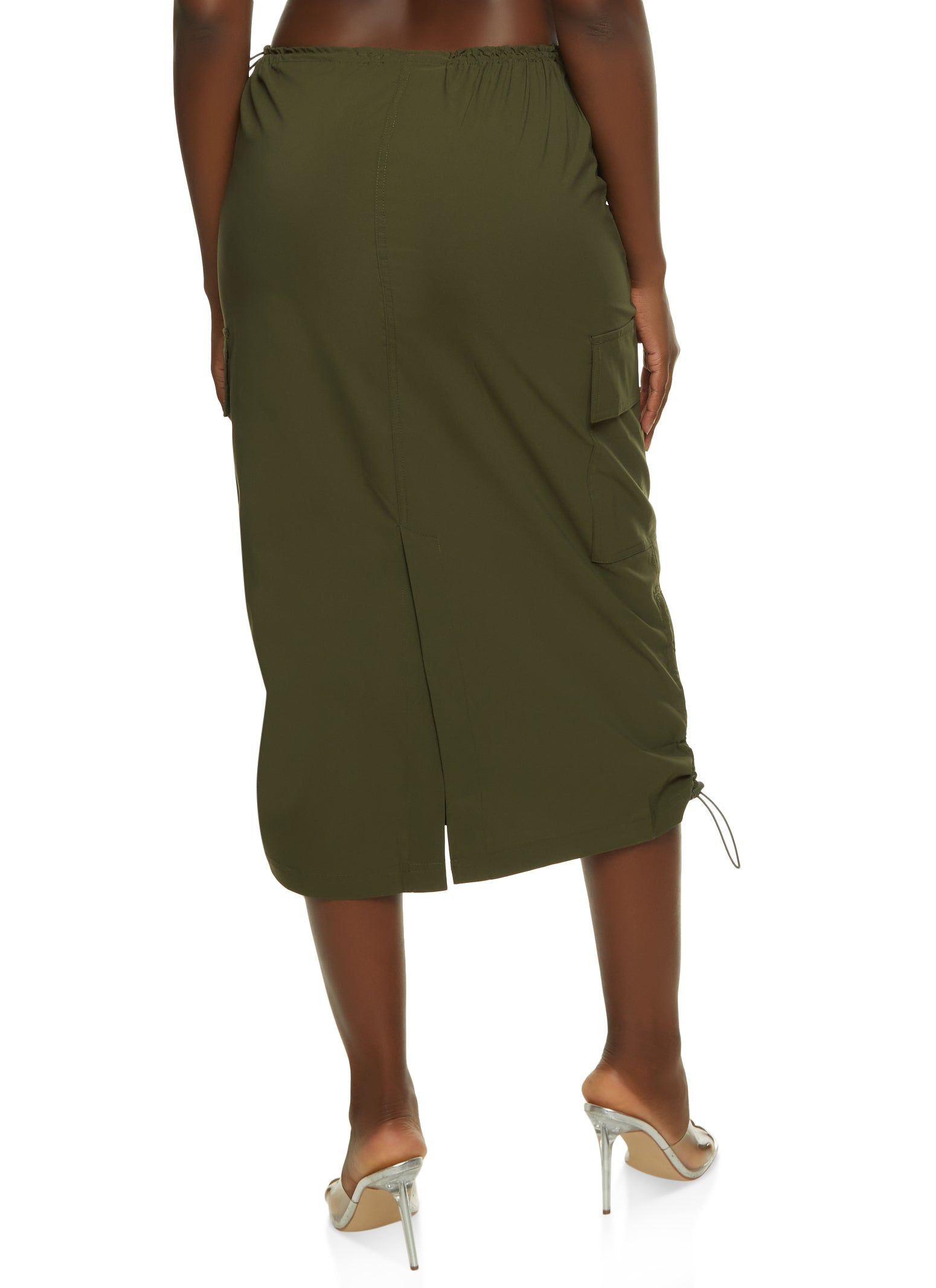 Nylon Cargo Pocket Midi Skirt sold by Rainbow product image thumbnail 2