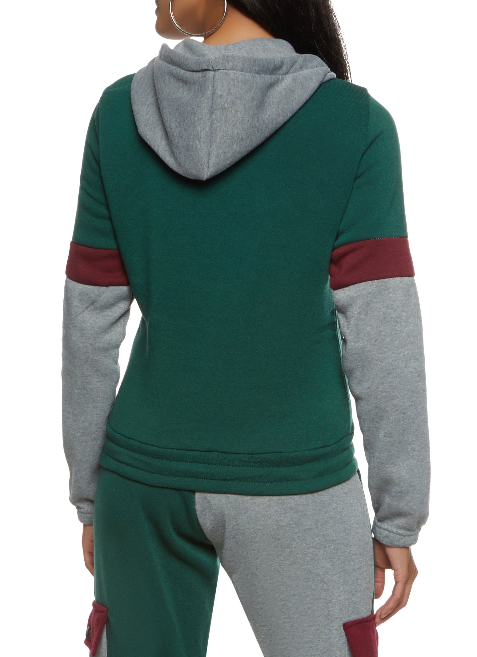Color Block Flap Pocket Hoodie sold by Rainbow product image thumbnail 3
